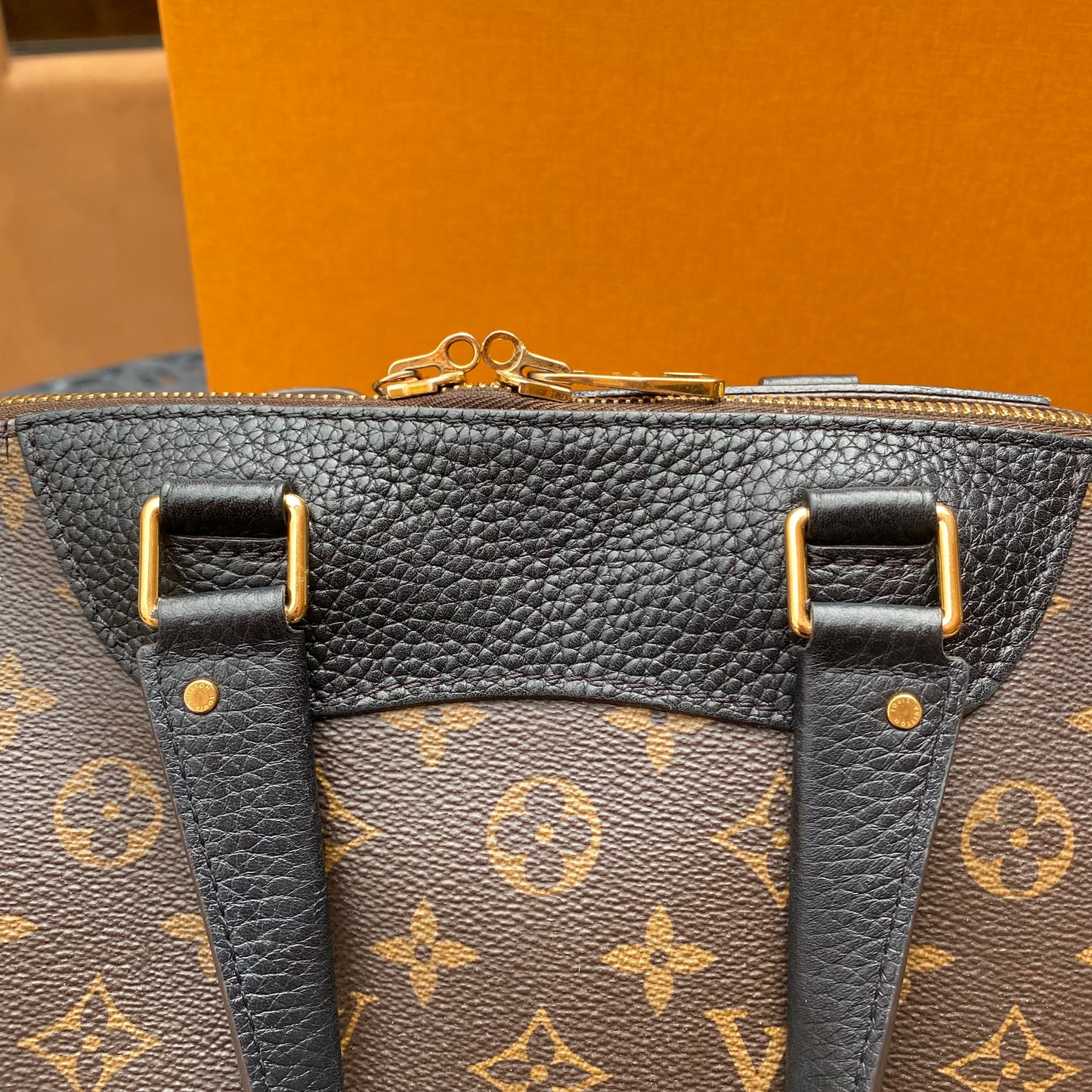 Louis Vuitton Leather & Monogram Canvas Retiro NM