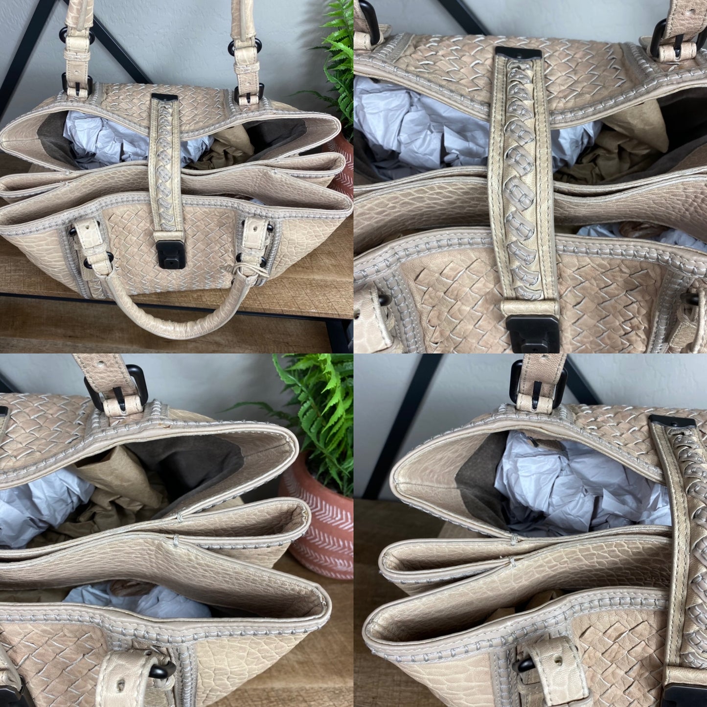 Bottega Veneta Leather Medium Roma Tote