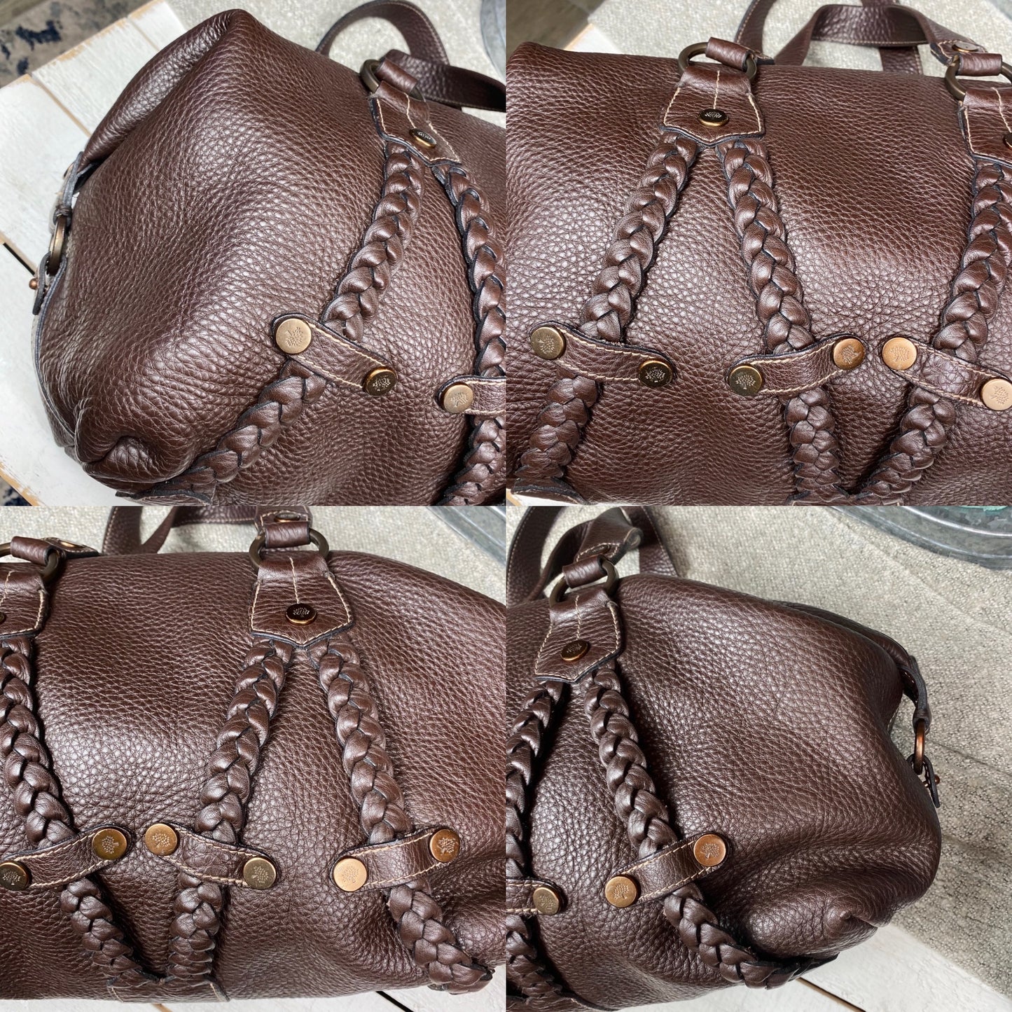 Mulberry Large Braided Leather Satchel