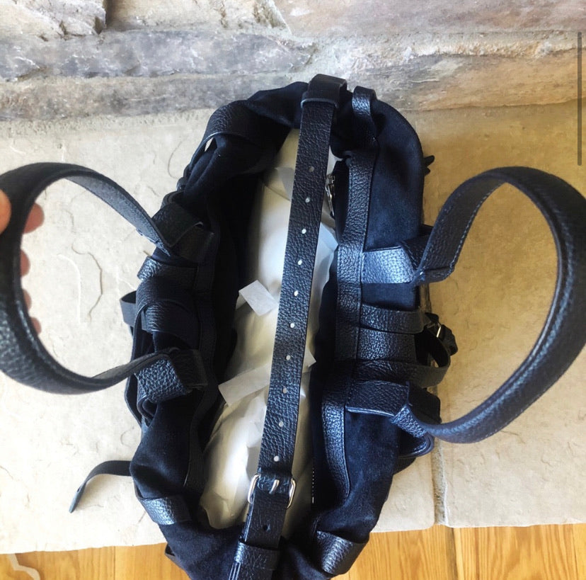 Alexander Wang Kirsten Suede Strappy Shoulder Bag