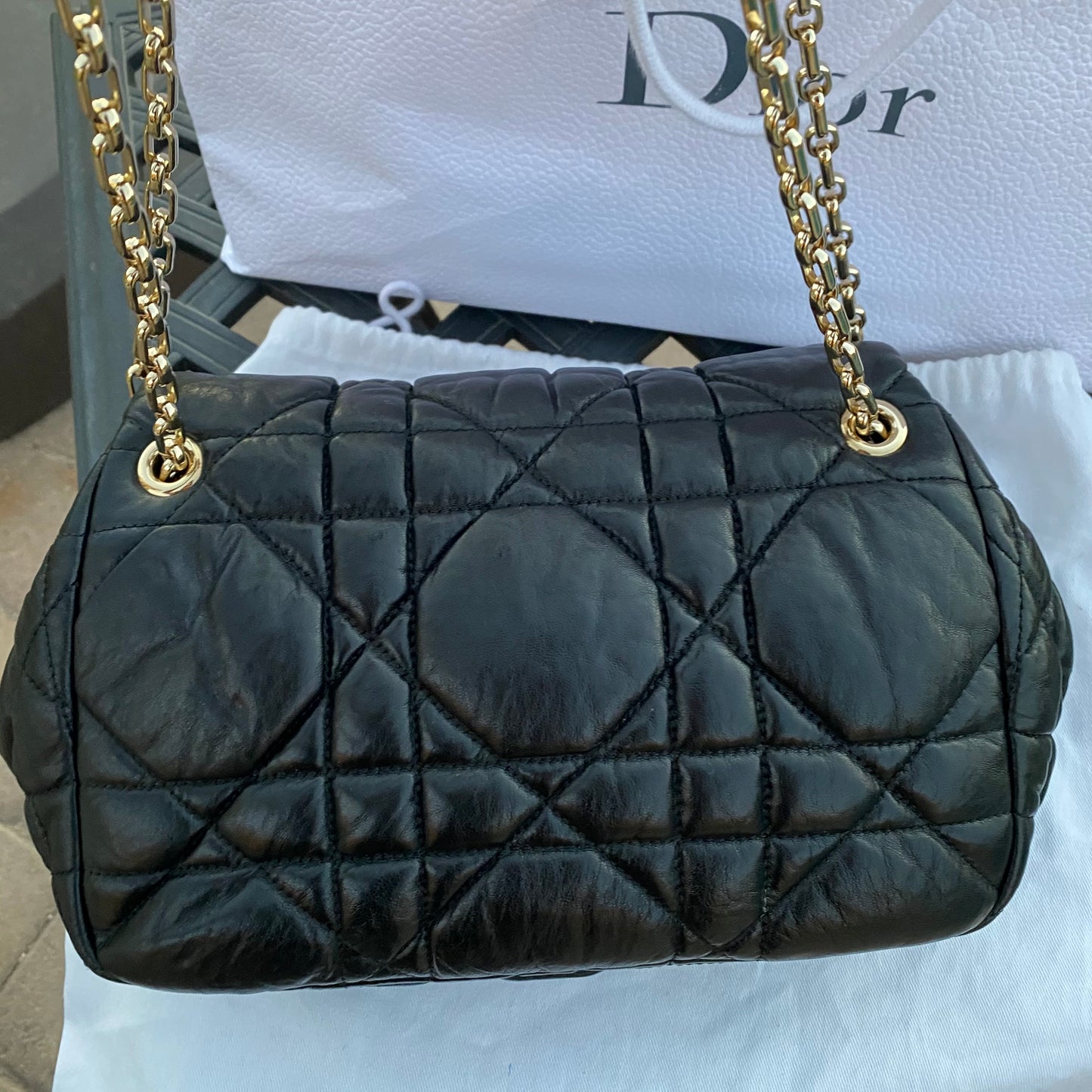 Dior Milly La Foret Quilted Leather Shoulder Bag