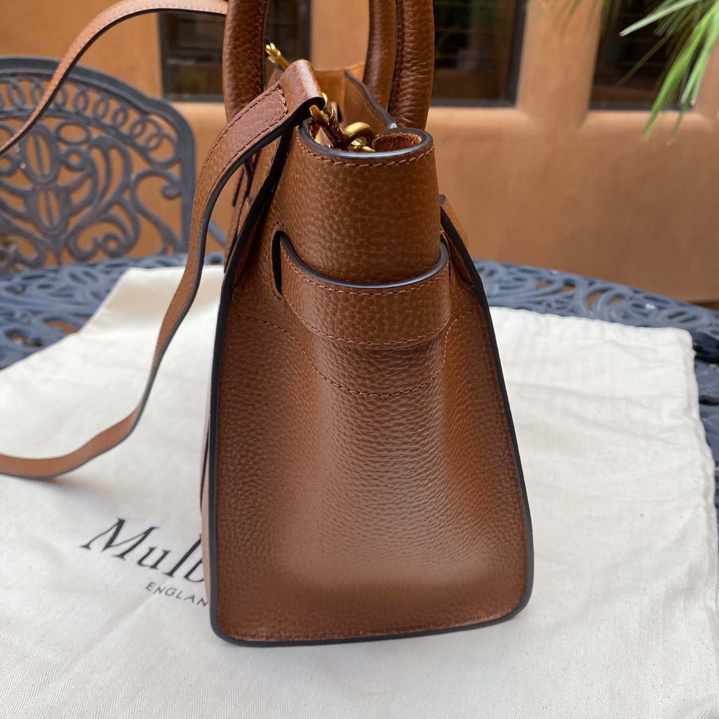 Mulberry Small Zipped Bayswater Grained Leather Tote