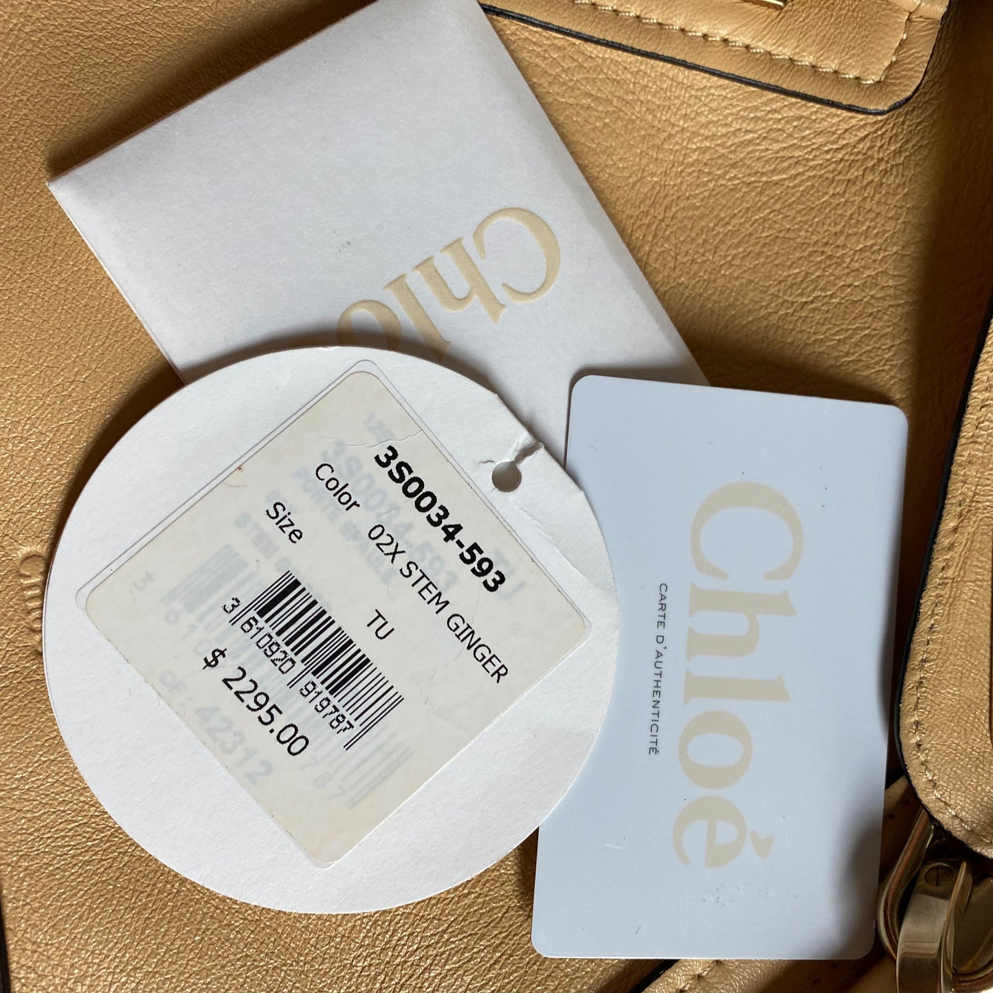 Chloé Ginger Leather Paraty Satchel