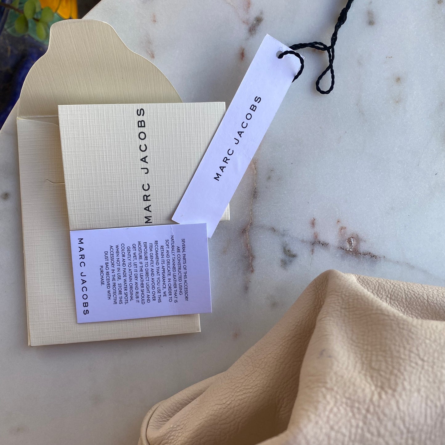 Marc Jacobs Vintage Stitched Leather Drawstring Hobo