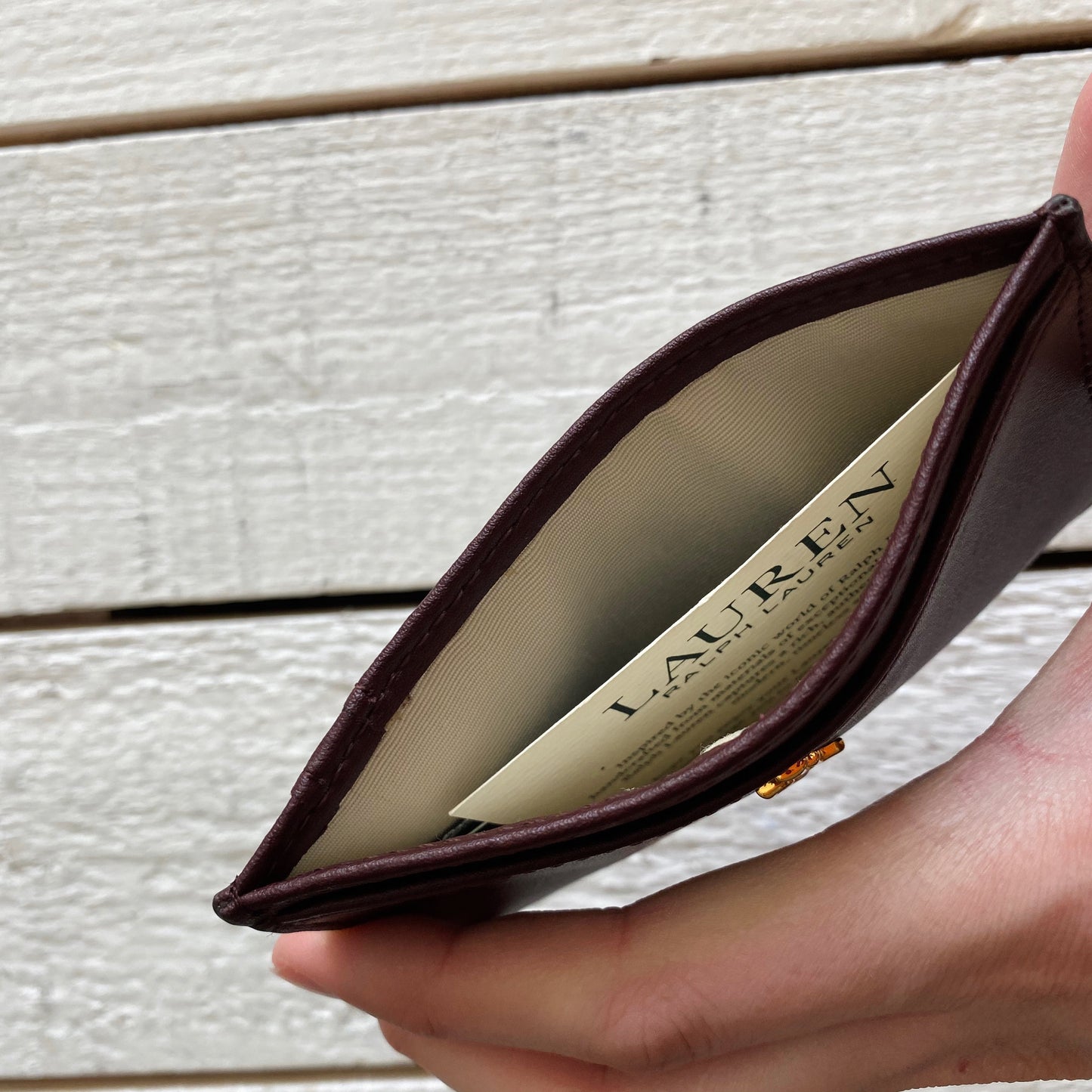 Ralph Lauren Leather Card Holder ID Wallet