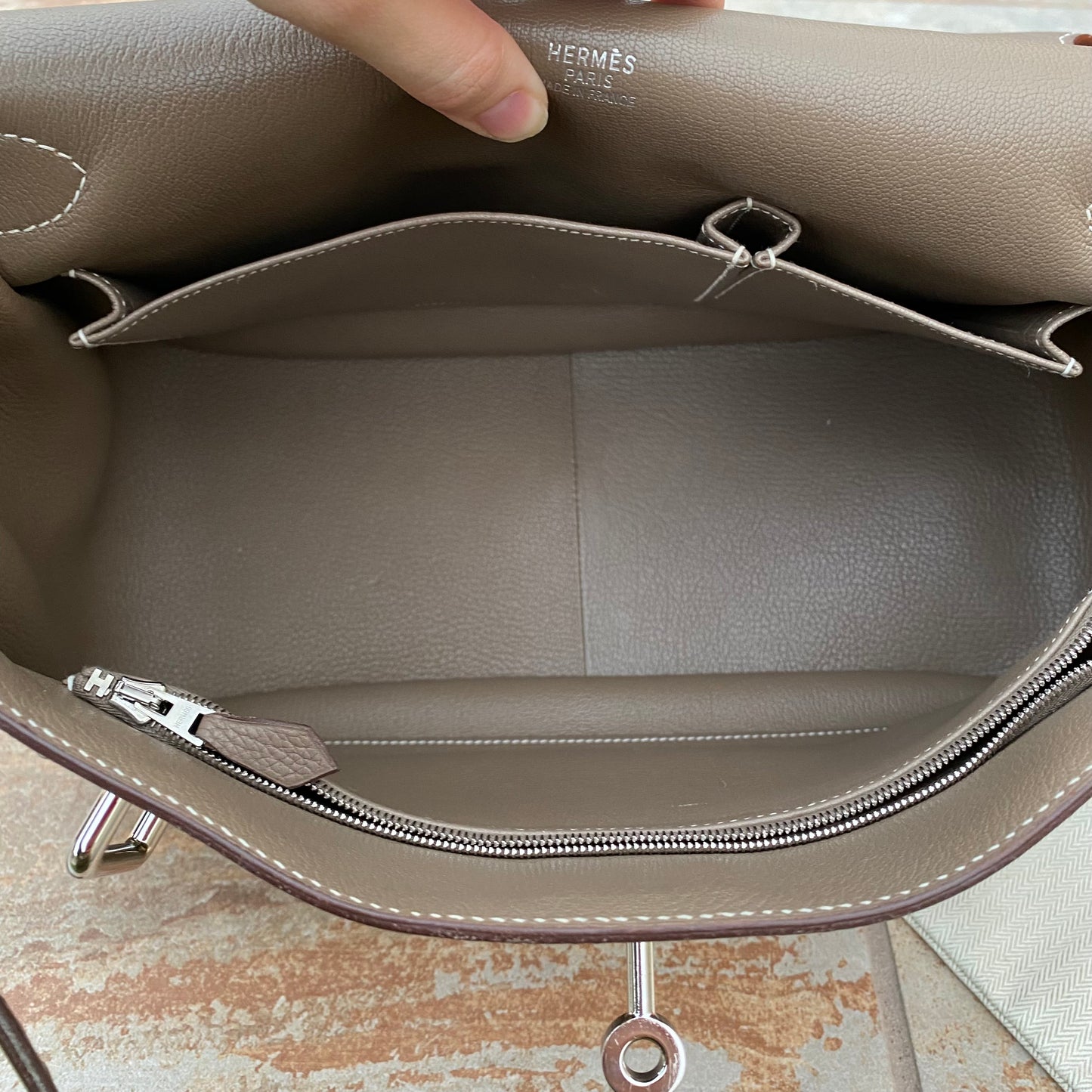Hermès Clemence Jypsiere 34 Shoulder Bag