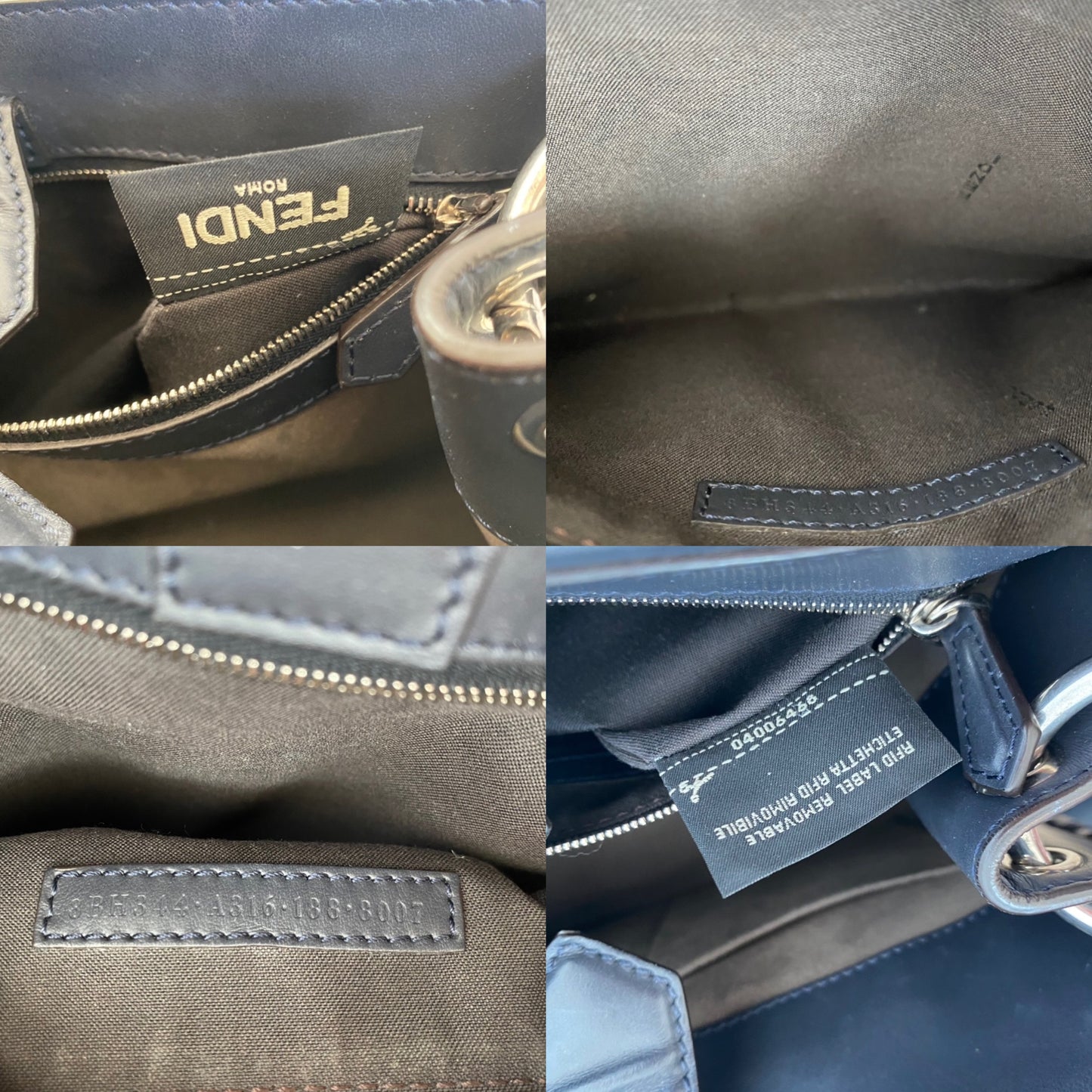 Fendi Leather Whipstitch Runway Tote