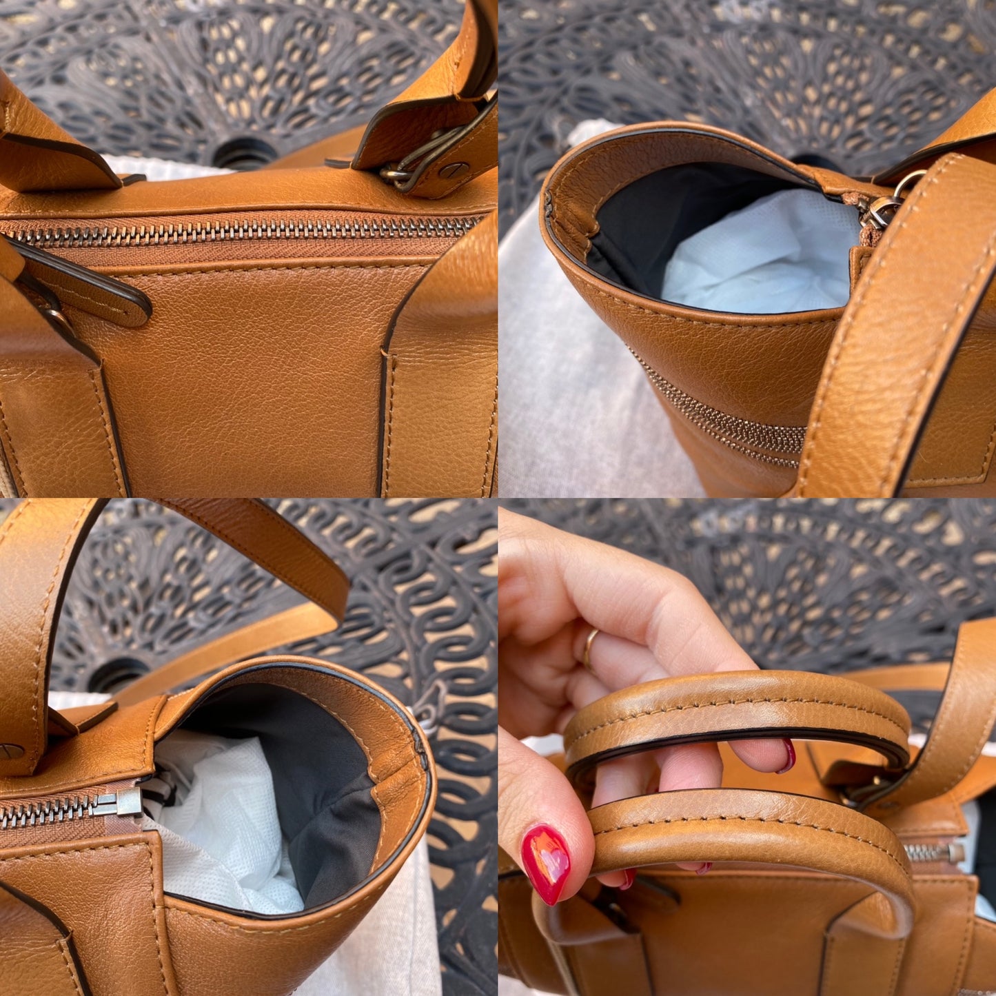 Brunello Cucinelli Monili Beaded Glossy Nappa Leather Tote