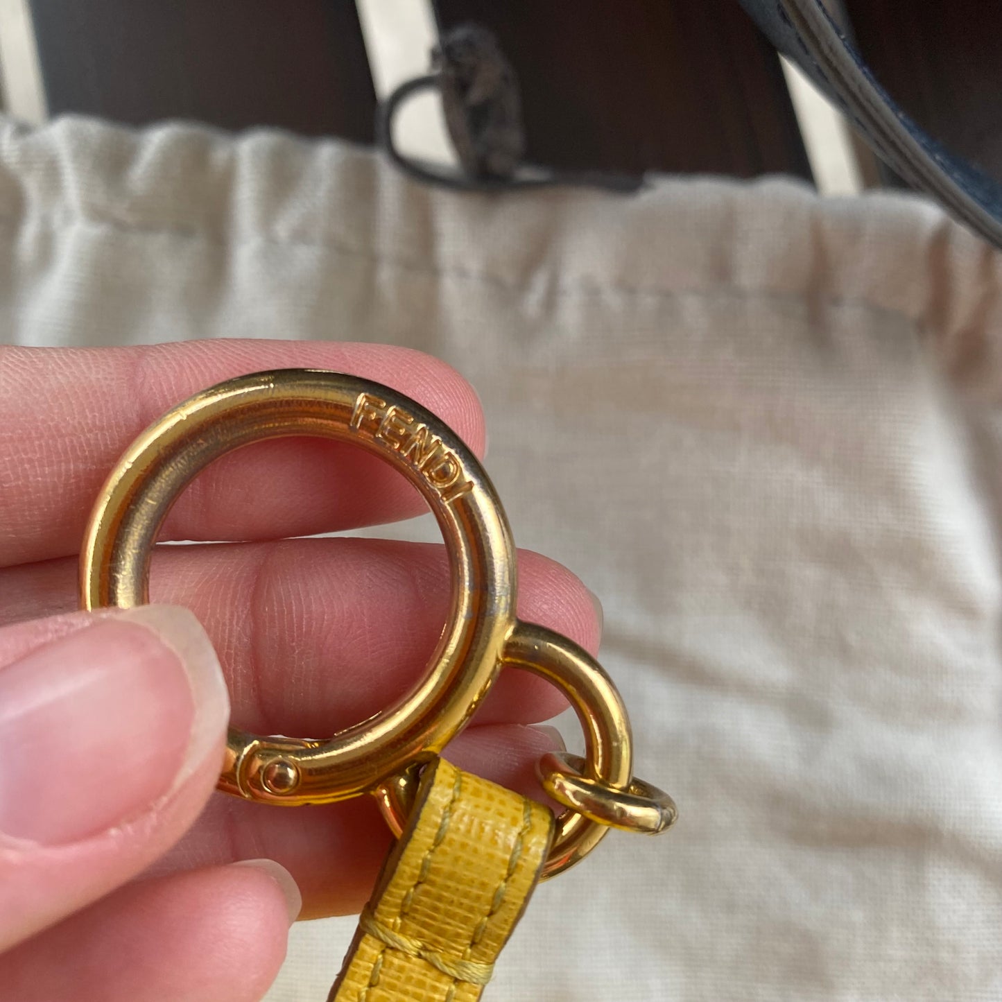 Fendi Fur and Leather Pom Pom Bag Charm