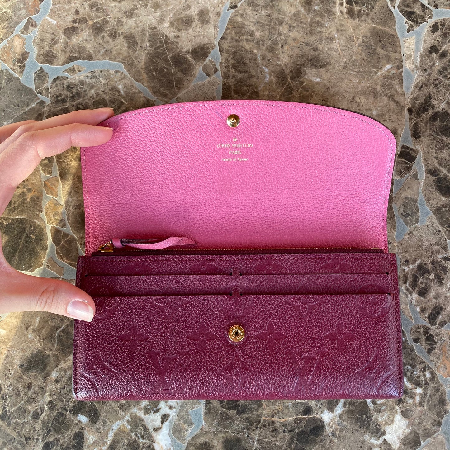 Louis Vuitton Empreinte Emilie Leather Wallet