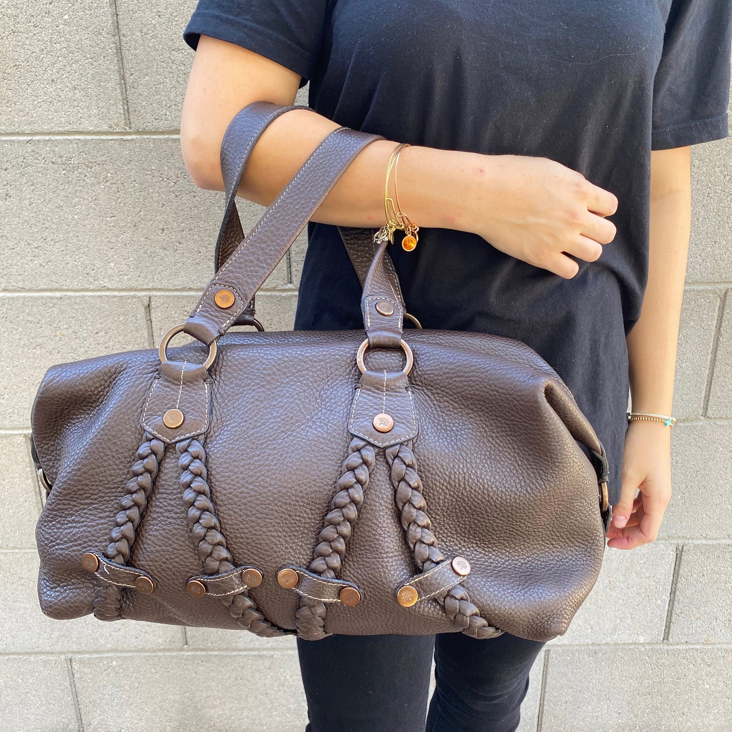 Mulberry Large Braided Leather Satchel