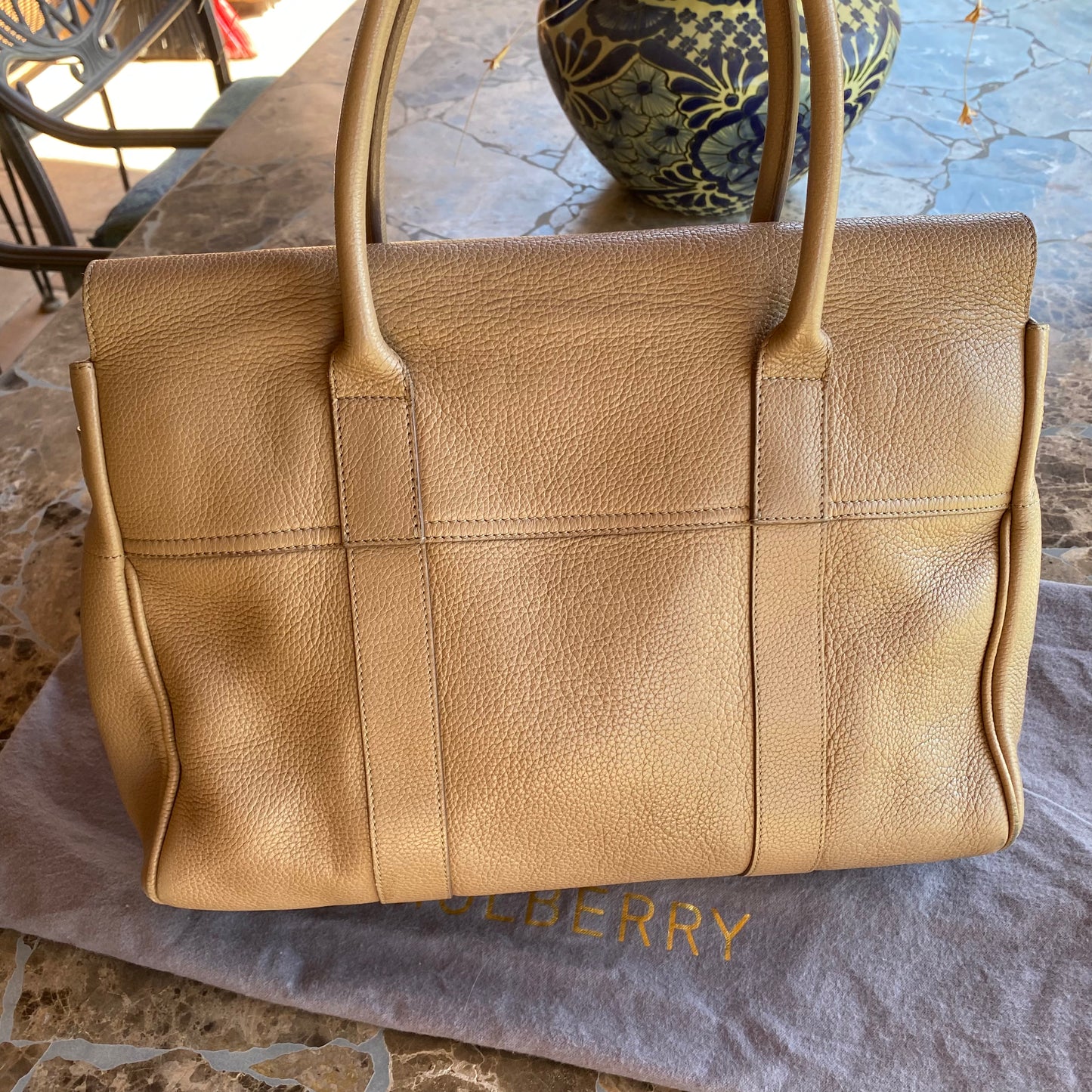 Mulberry Natural Grain Calfskin Leather Bayswater