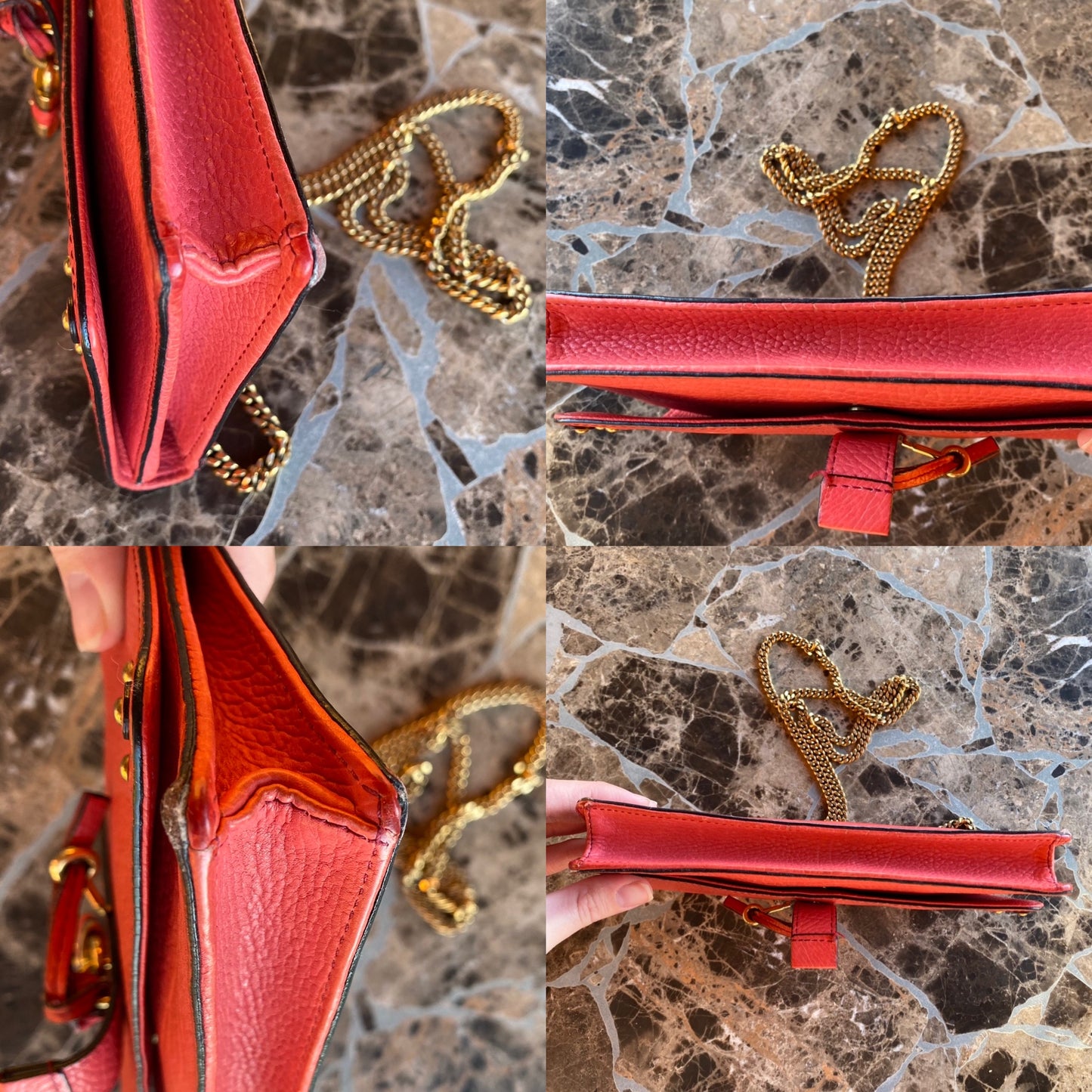 Chloé Aurore Leather Wallet On Chain Crossbody