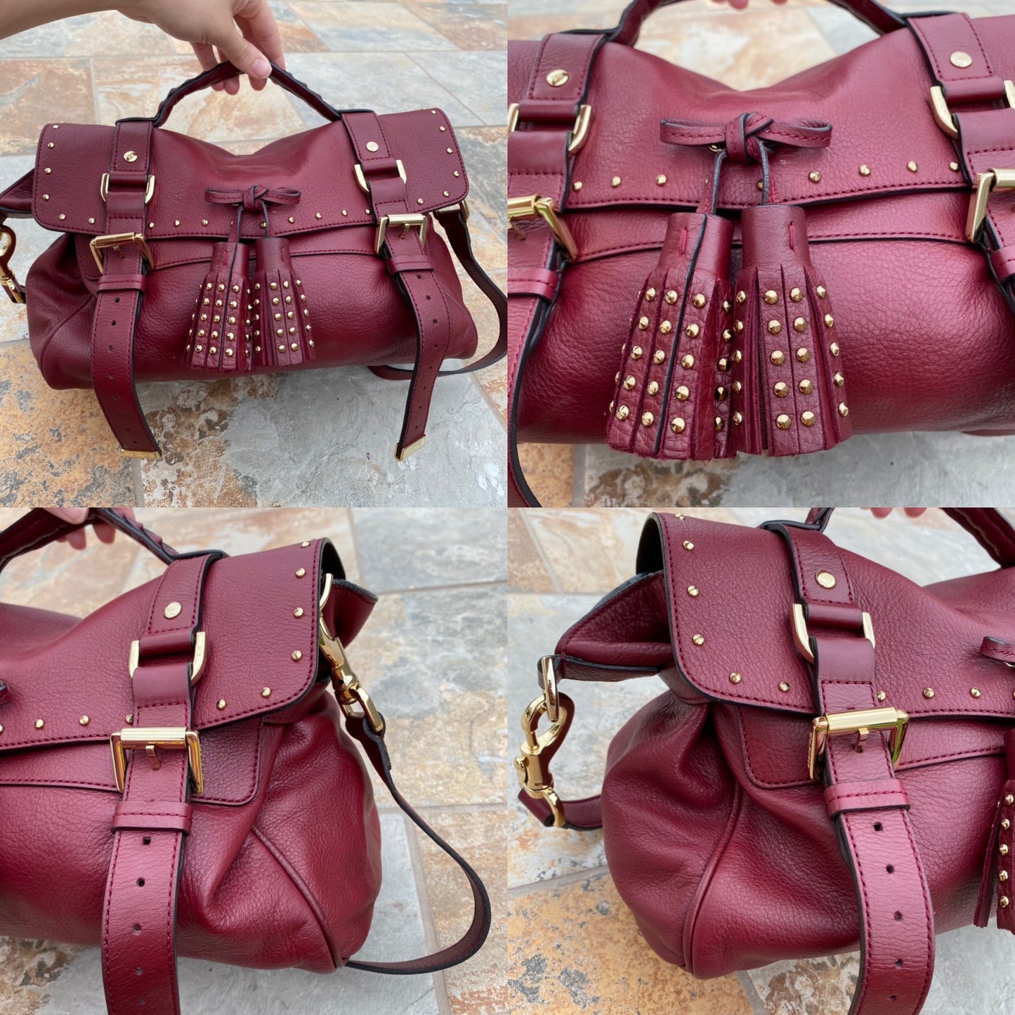 Mulberry Alexa Studded Leather Hobo Bag