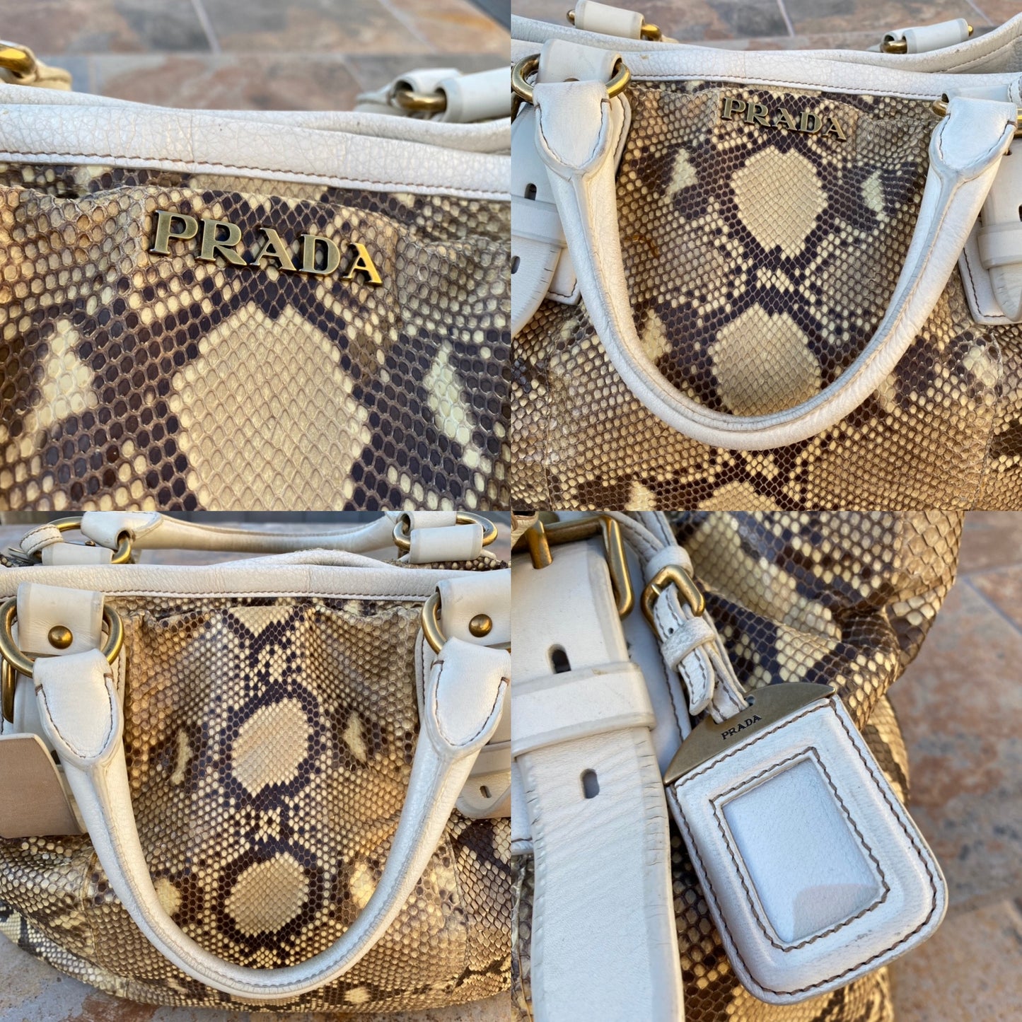 Prada Python Pitone Hobo Tote