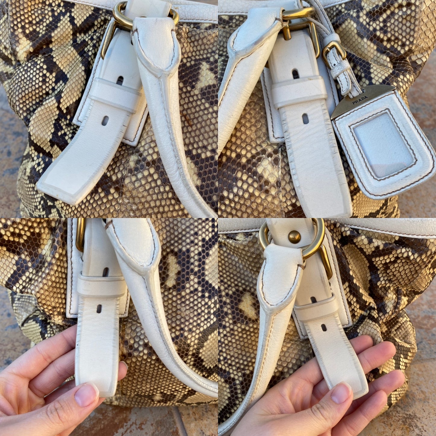 Prada Python Pitone Hobo Tote