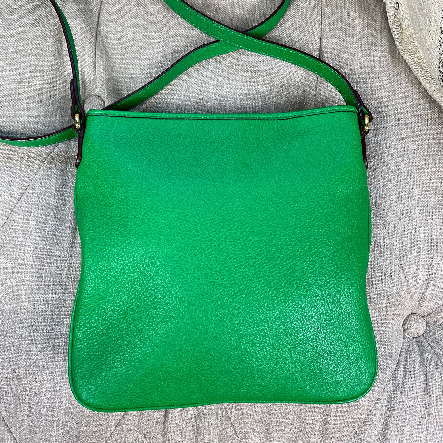 Ralph Lauren Green Leather Crossbody