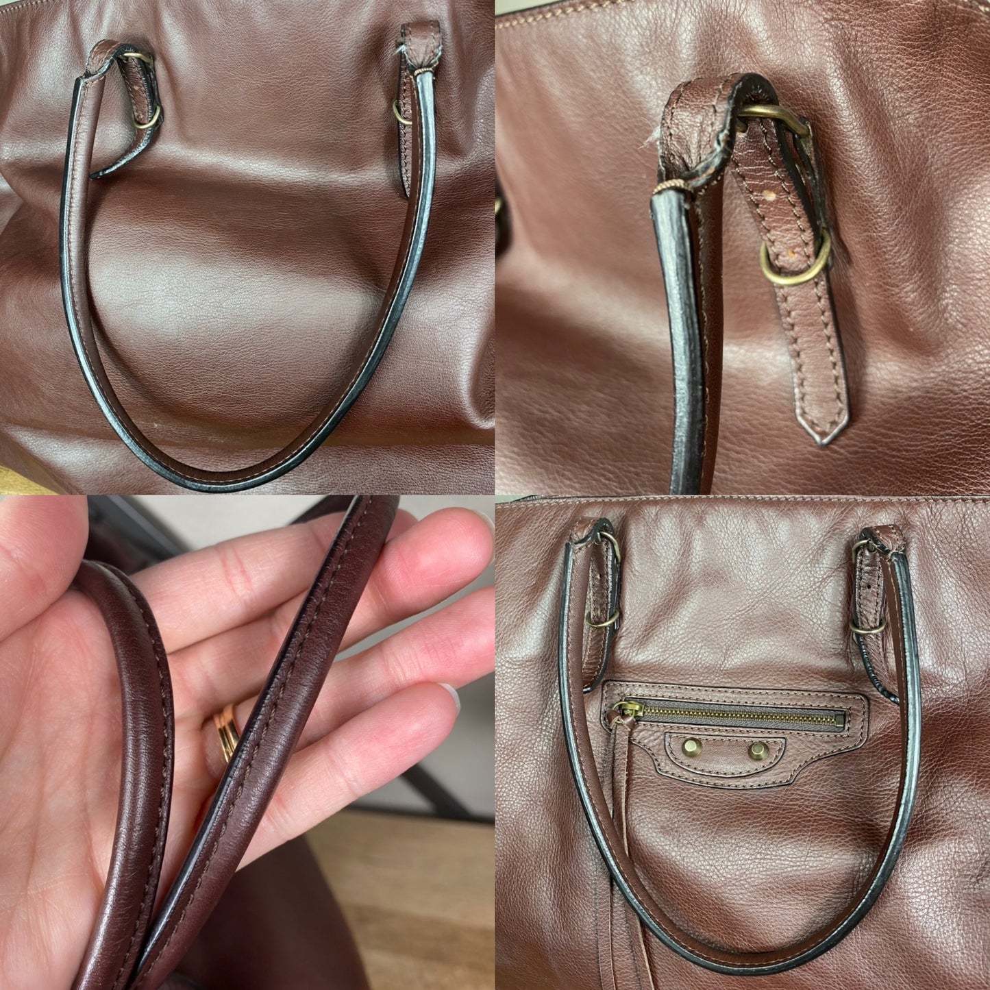 Balenciaga Papier A3 Classic Studs Leather Tote