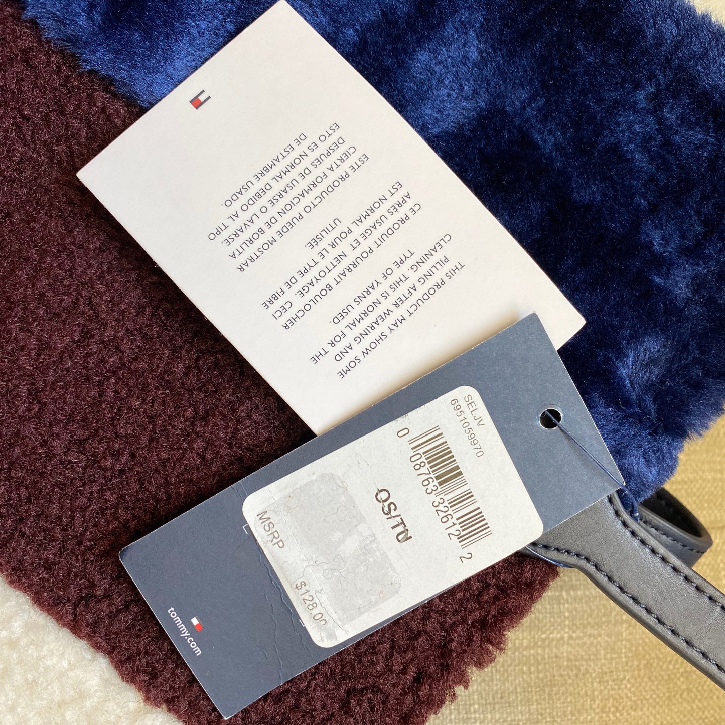 Tommy Hilfiger Large Plush Striped Tote