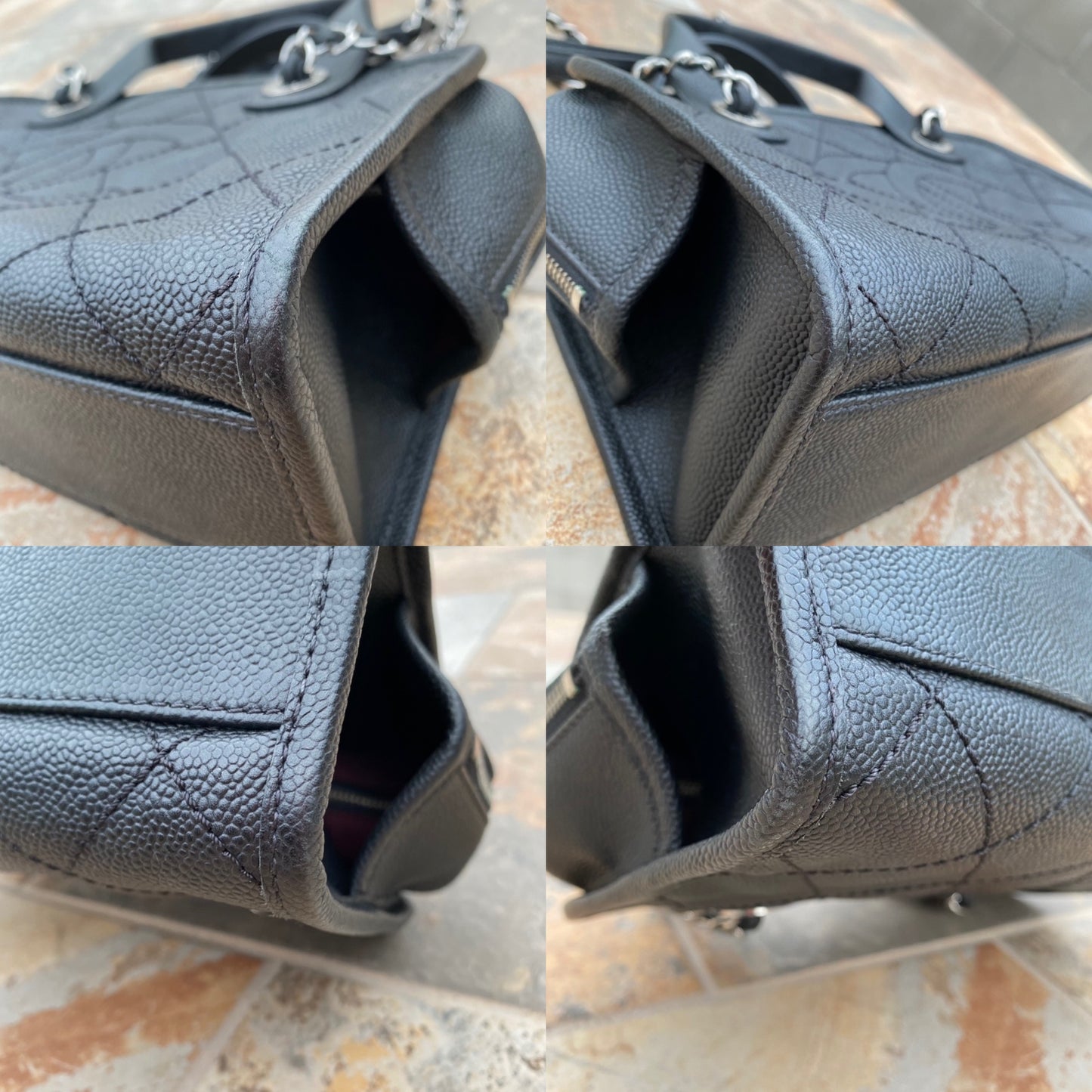 Chanel Small Deauville Caviar Bowling Bag
