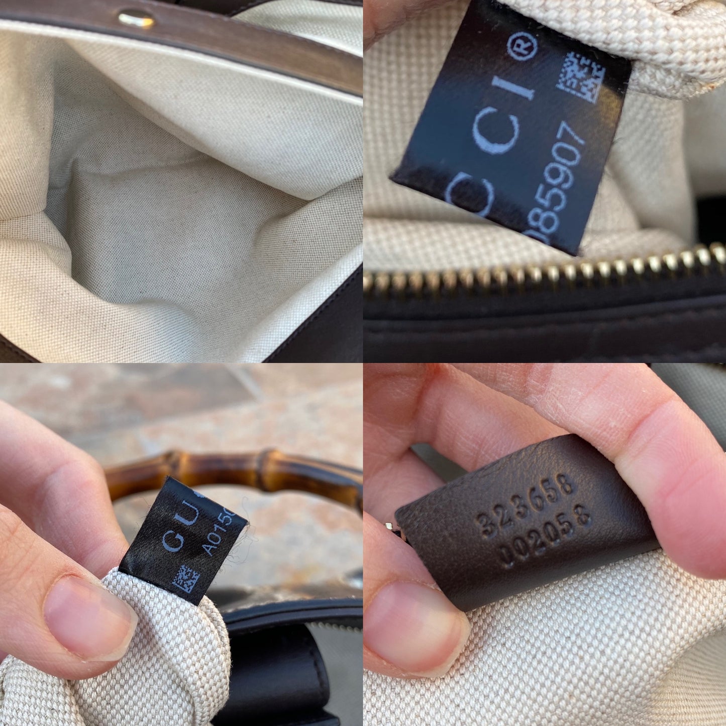 Gucci Large Bamboo Python Shopper Tote