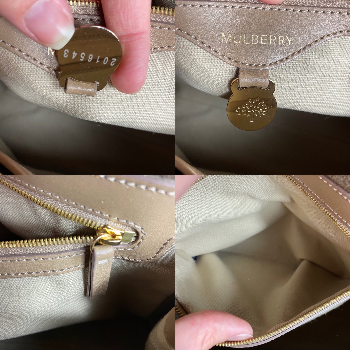 Mulberry Polished Calfskin Suede Primrose Satchel Crossbody