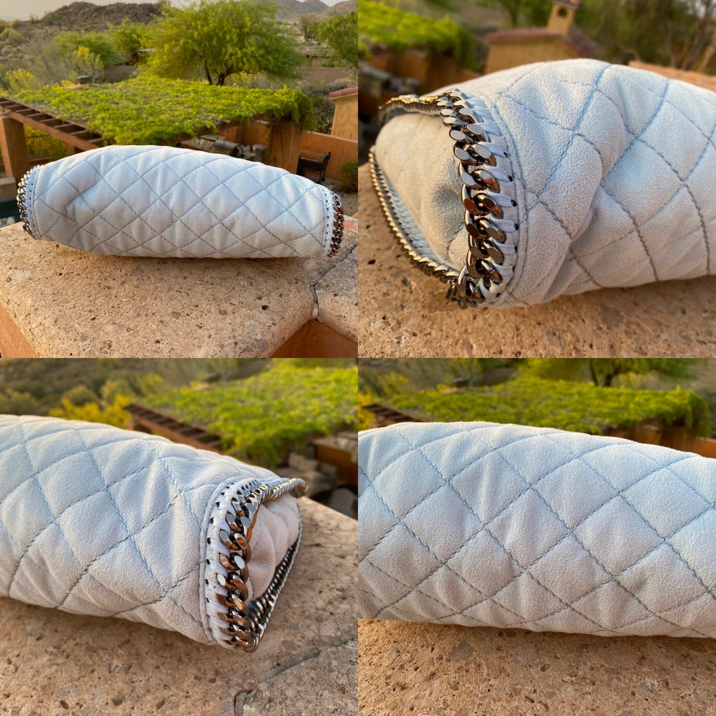 Stella McCartney Quilted Vegan Suede Falabella Shoulder Bag