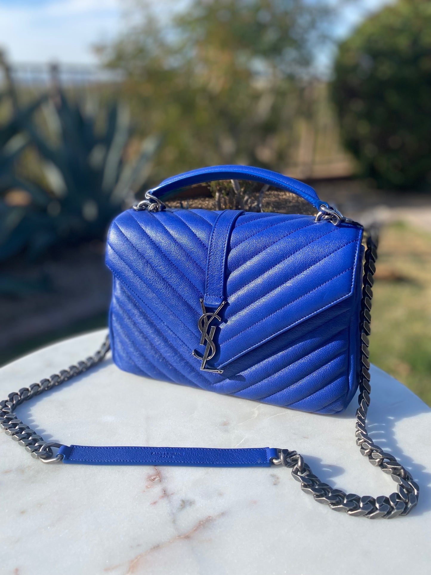 Saint Laurent YSL Medium Matelasse College Bag