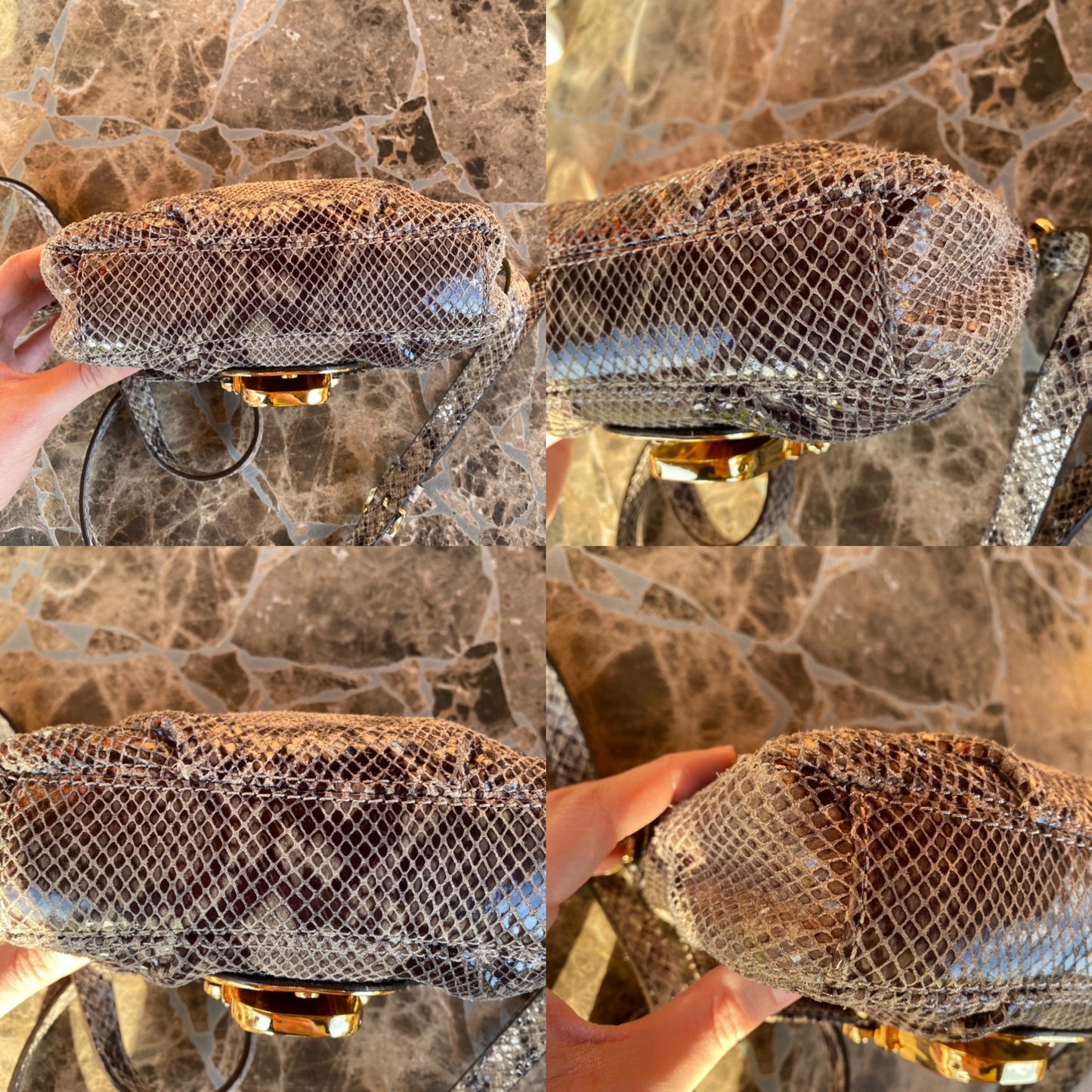 Michael Kors Snakeskin Leather Crossbody Bag