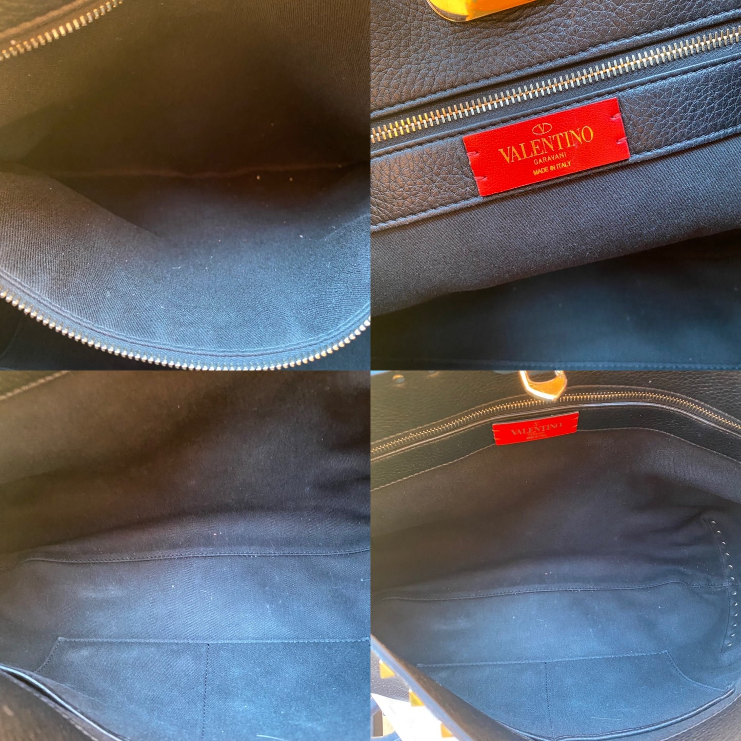 Valentino Garavani Large Rockstud Calf Leather Hobo