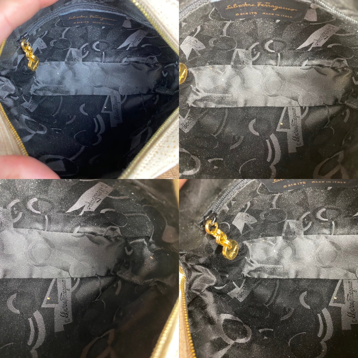 Salvatore Ferragamo Vintage Embossed Leather Crossbody