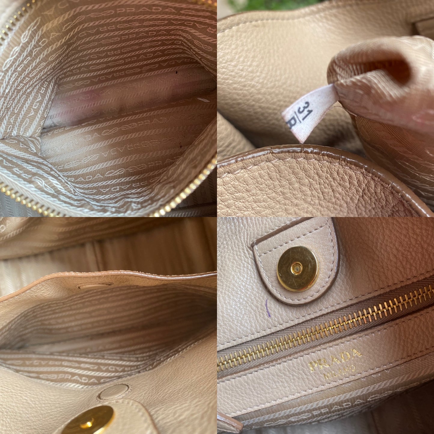 Prada Vitello Daino Phenix Nylon Web Stripe Crossbody