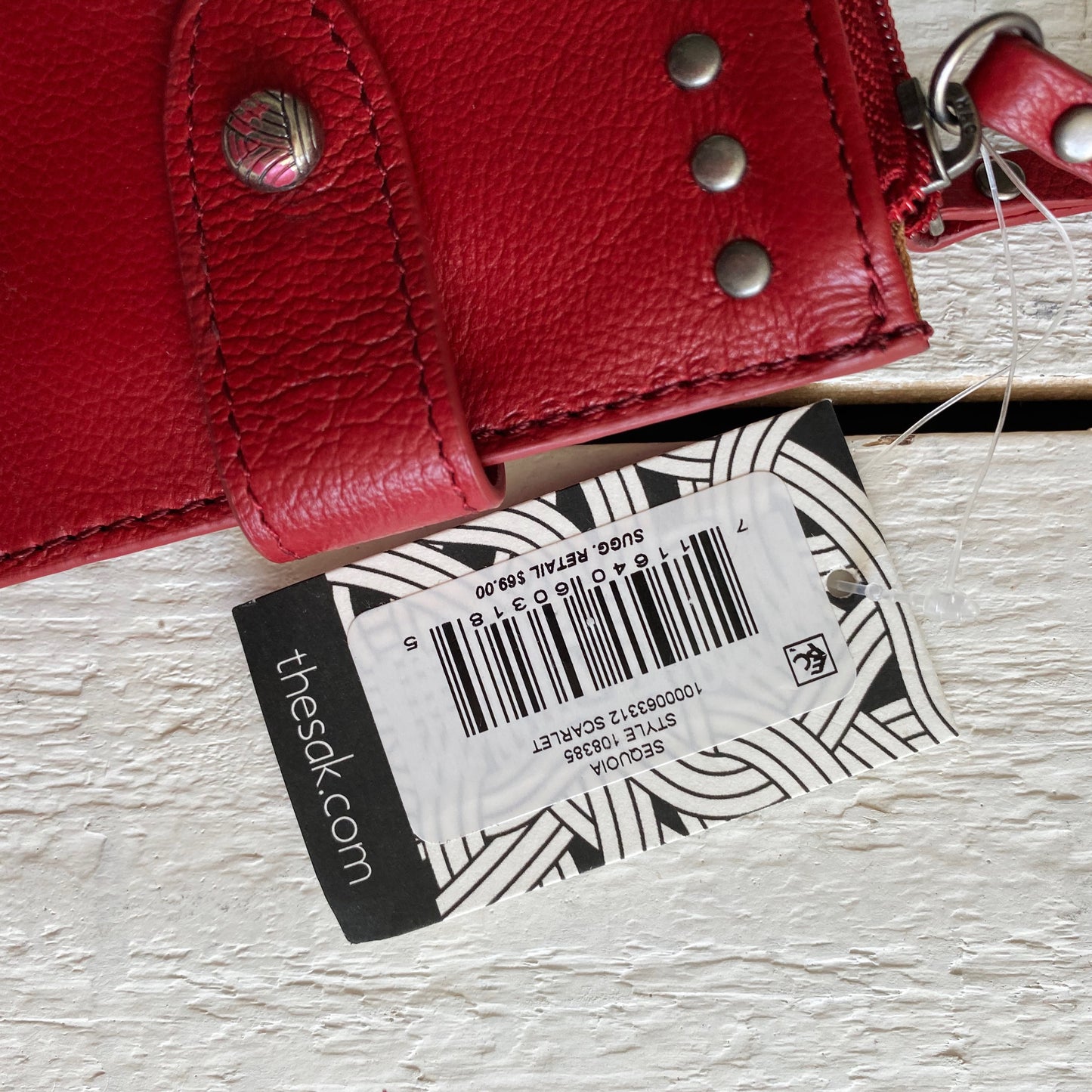 The Sak Studded Red Leather Wallet