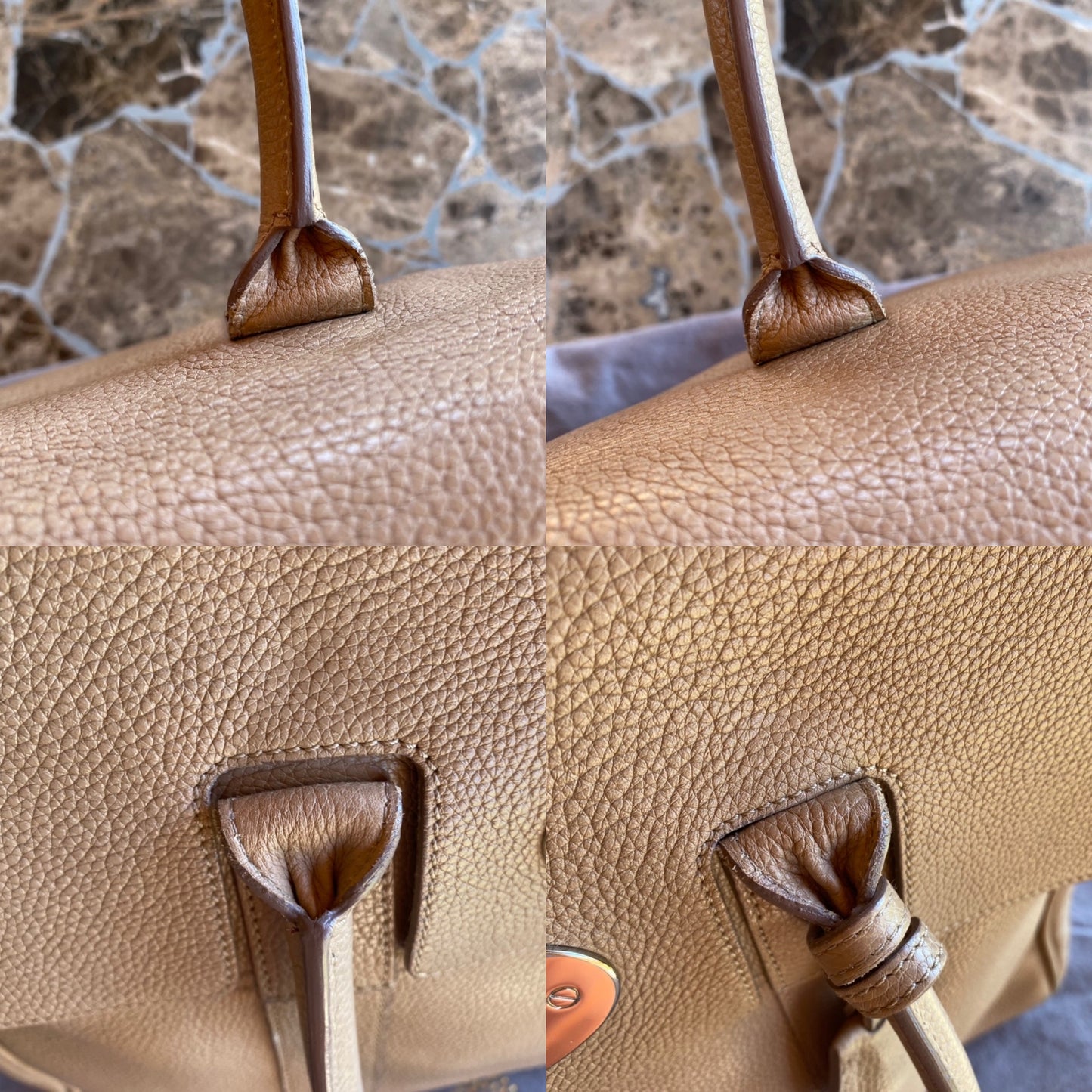 Mulberry Natural Grain Calfskin Leather Bayswater