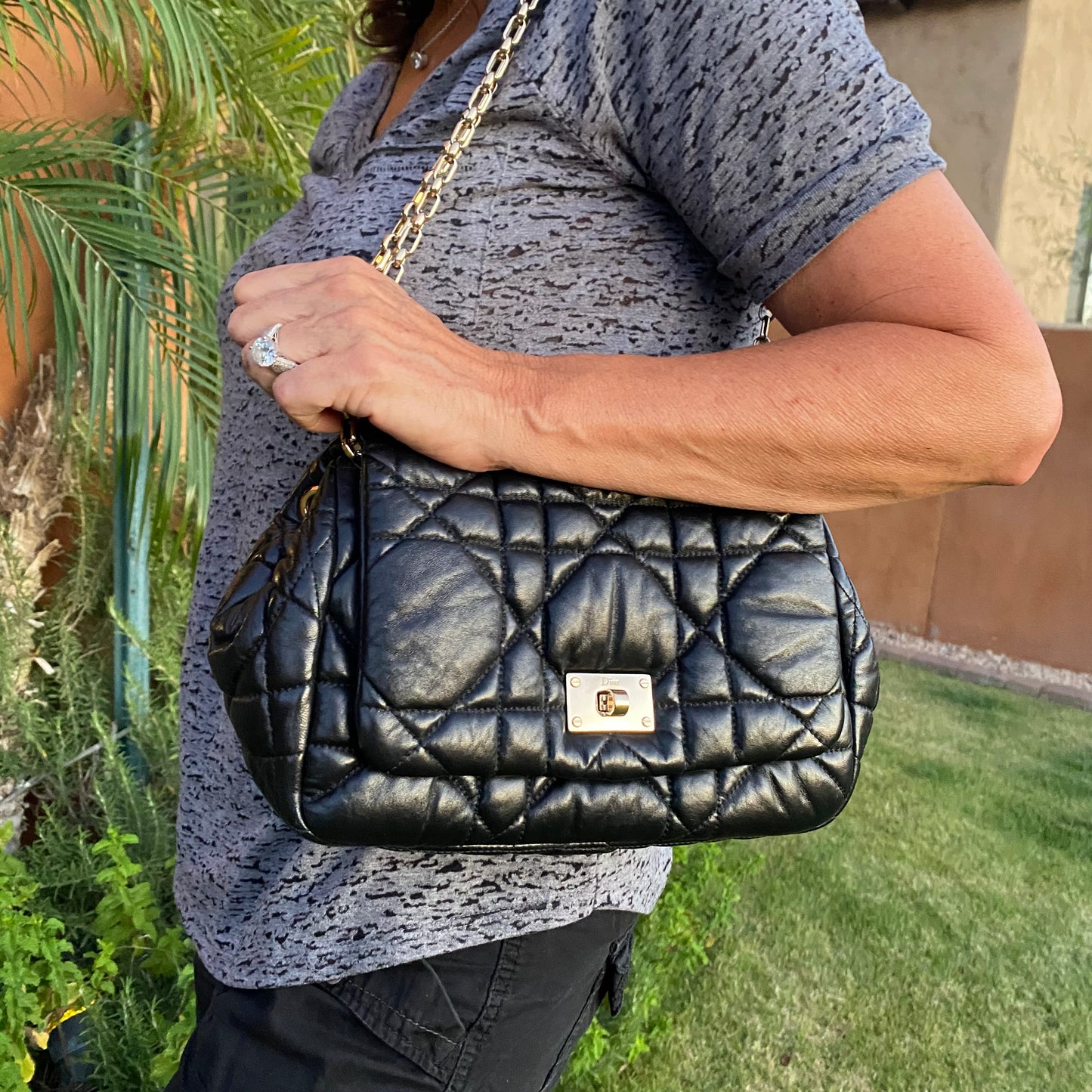 Dior Milly La Foret Quilted Leather Shoulder Bag