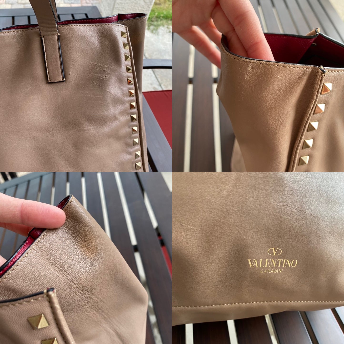 Valentino Garavani Rockstud Studded Leather Shopper Tote