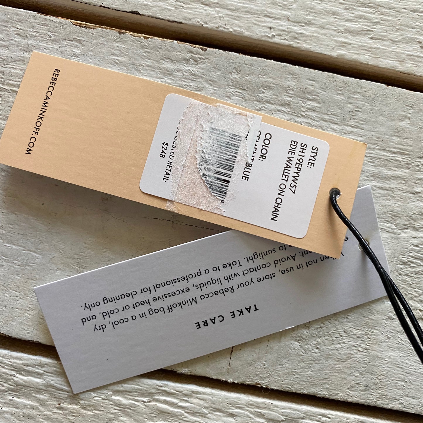 Rebecca Minkoff Edie Embossed Python Wallet on Chain