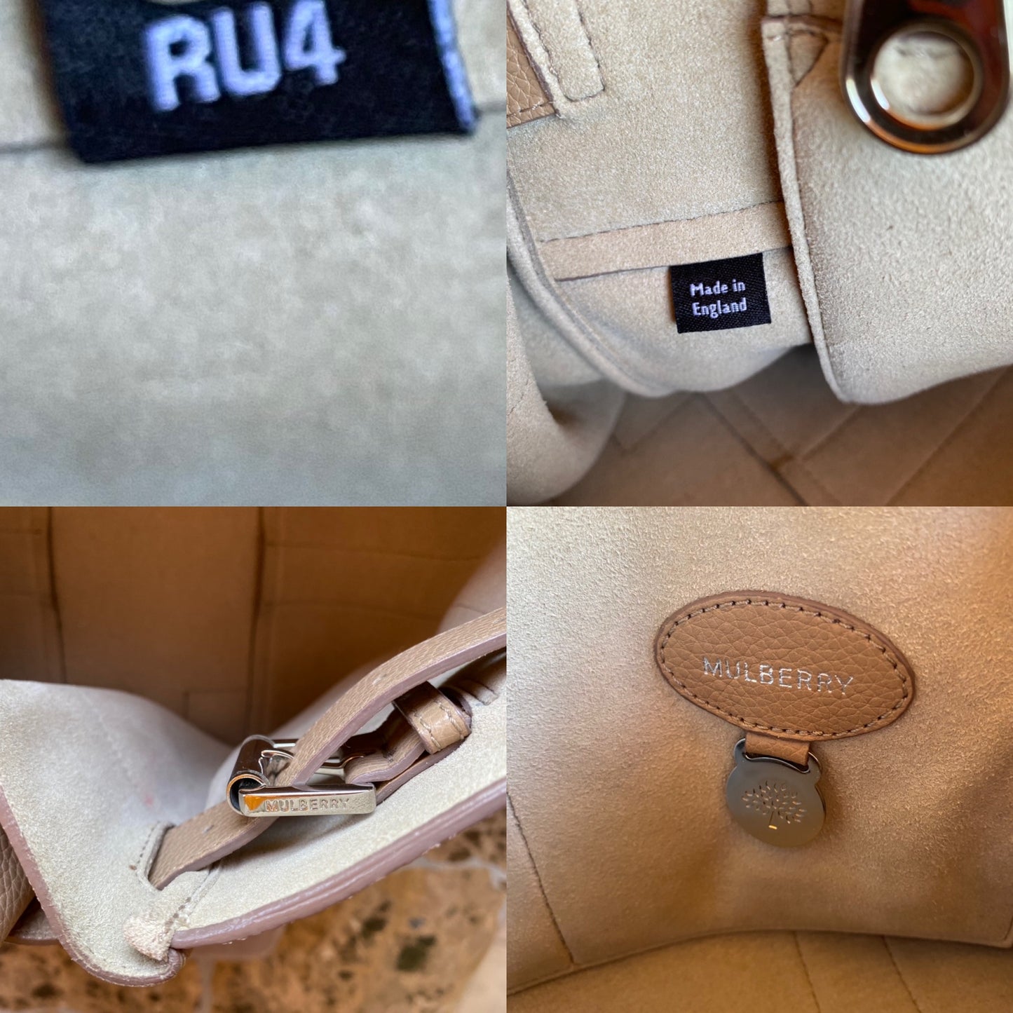 Mulberry Natural Grain Calfskin Leather Bayswater