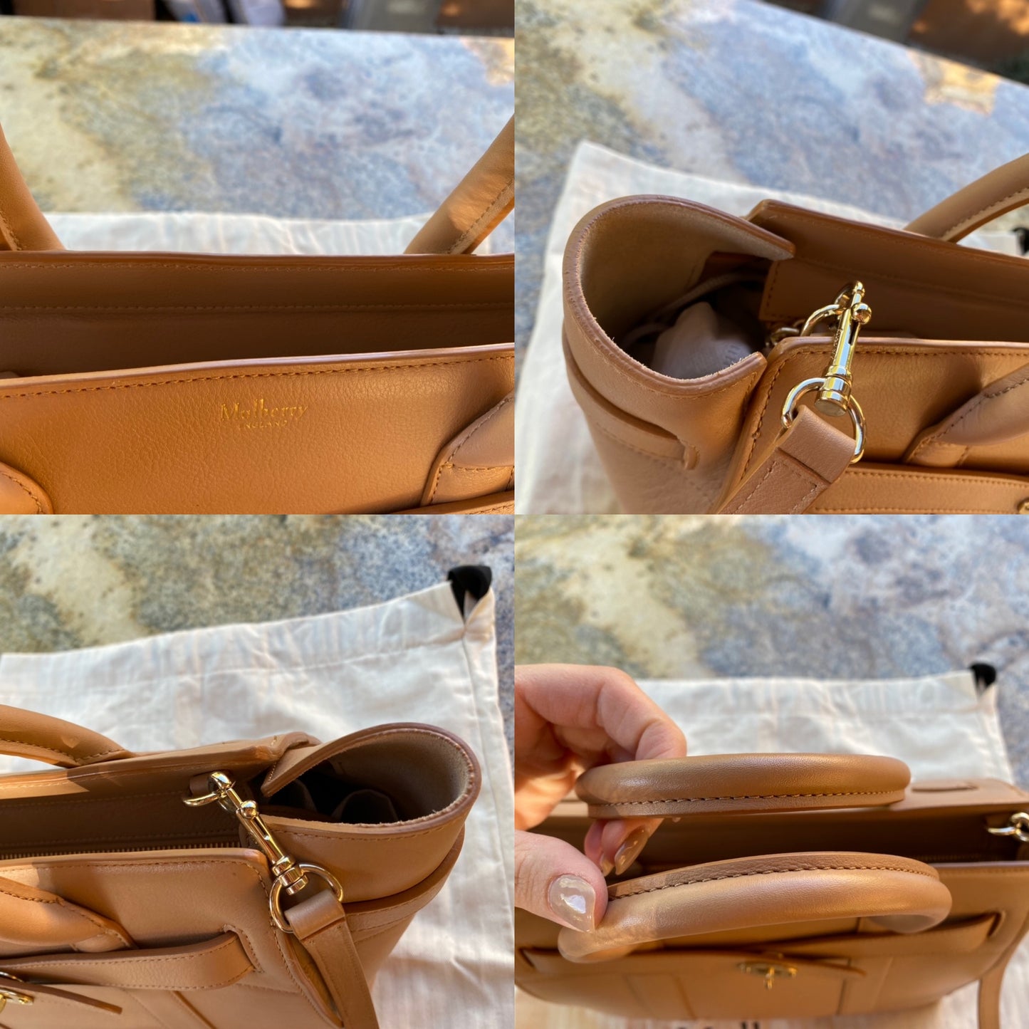 Mulberry Small Zipped Bayswater Silky Leather Tote