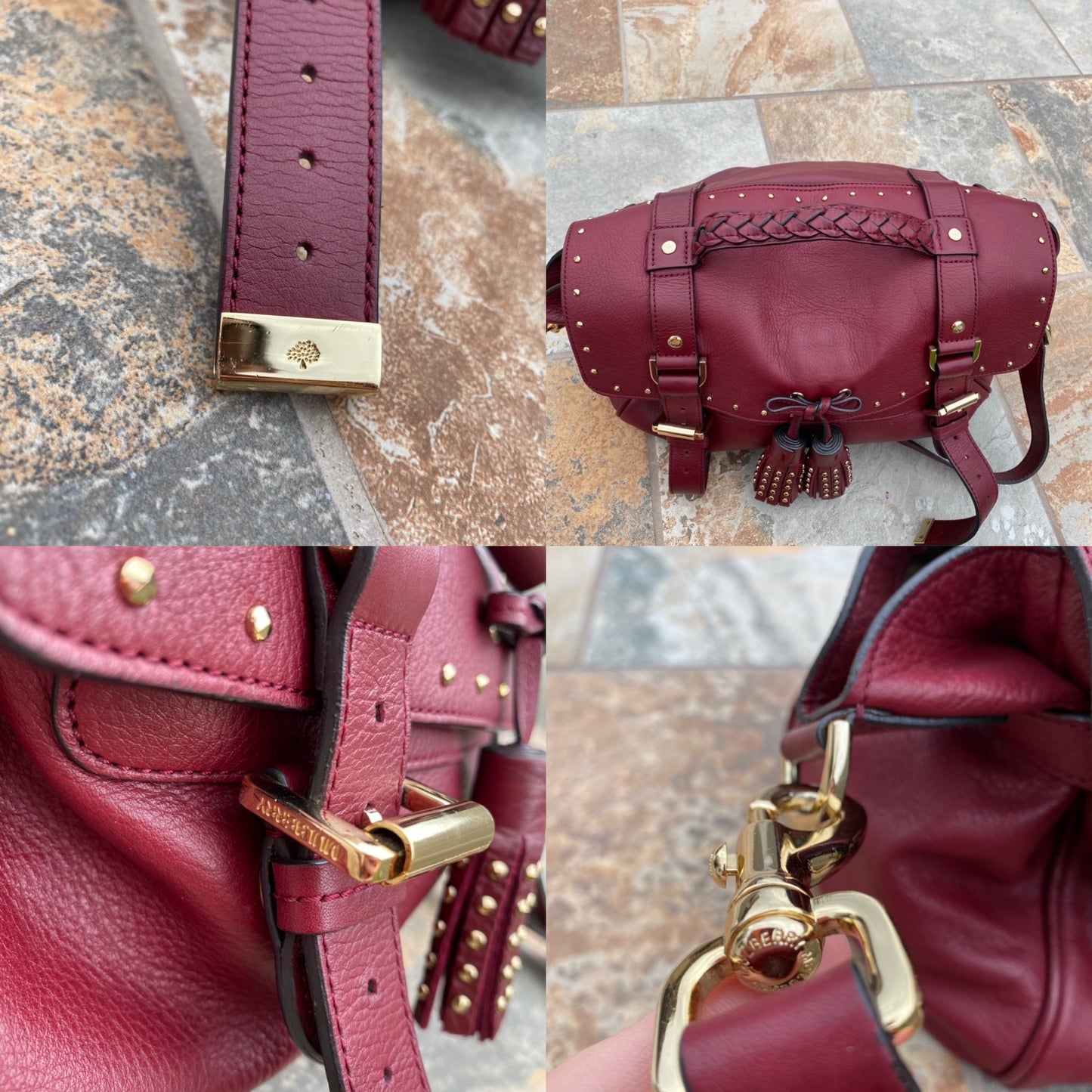 Mulberry Alexa Studded Leather Hobo Bag