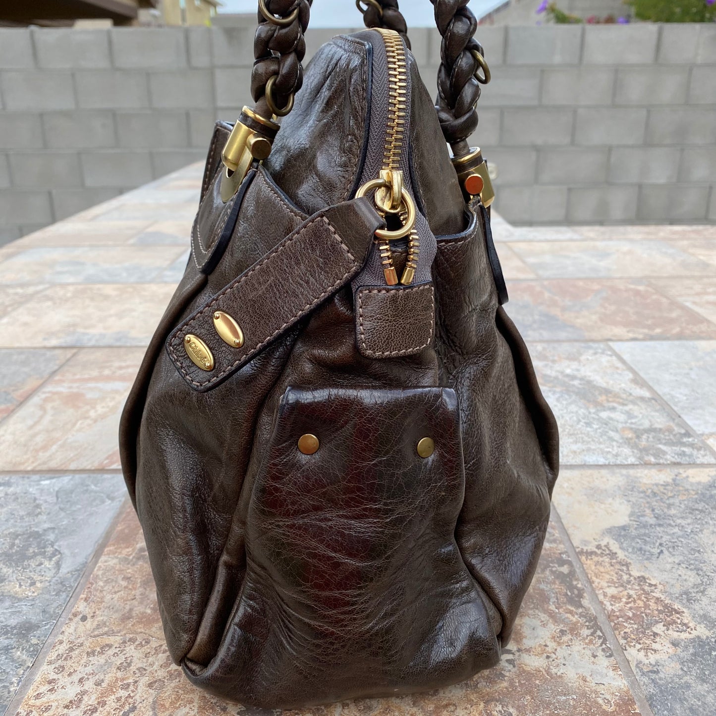 Chloé Heloise Braided Leather Satchel