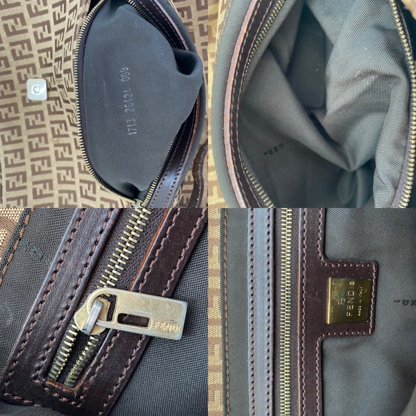 Fendi Vintage Zucchino Baguette Shoulder Bag