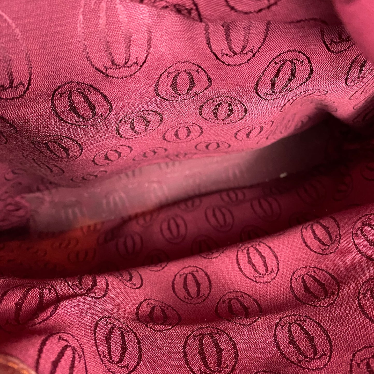 Cartier Bordeaux North South Leather Crossbody