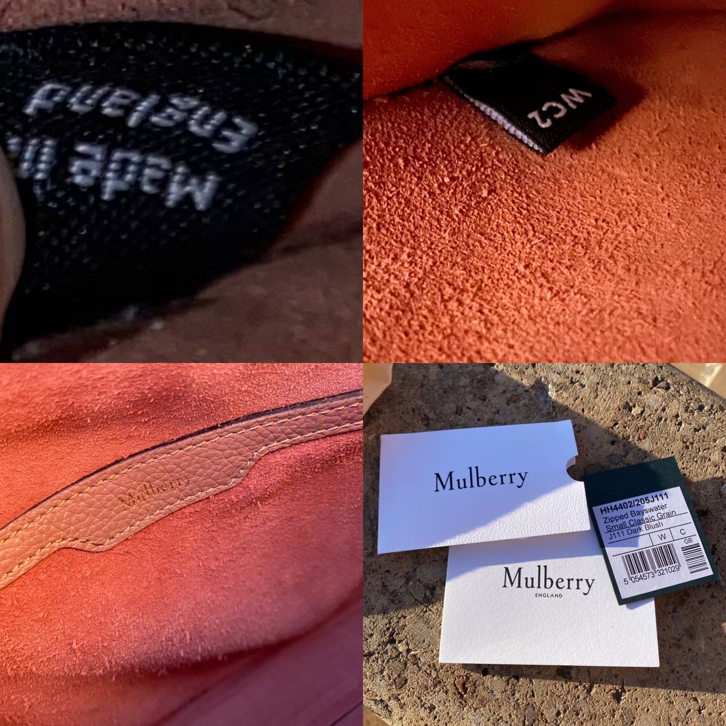 Mulberry Classic Grain Small Bayswater Zip Tote