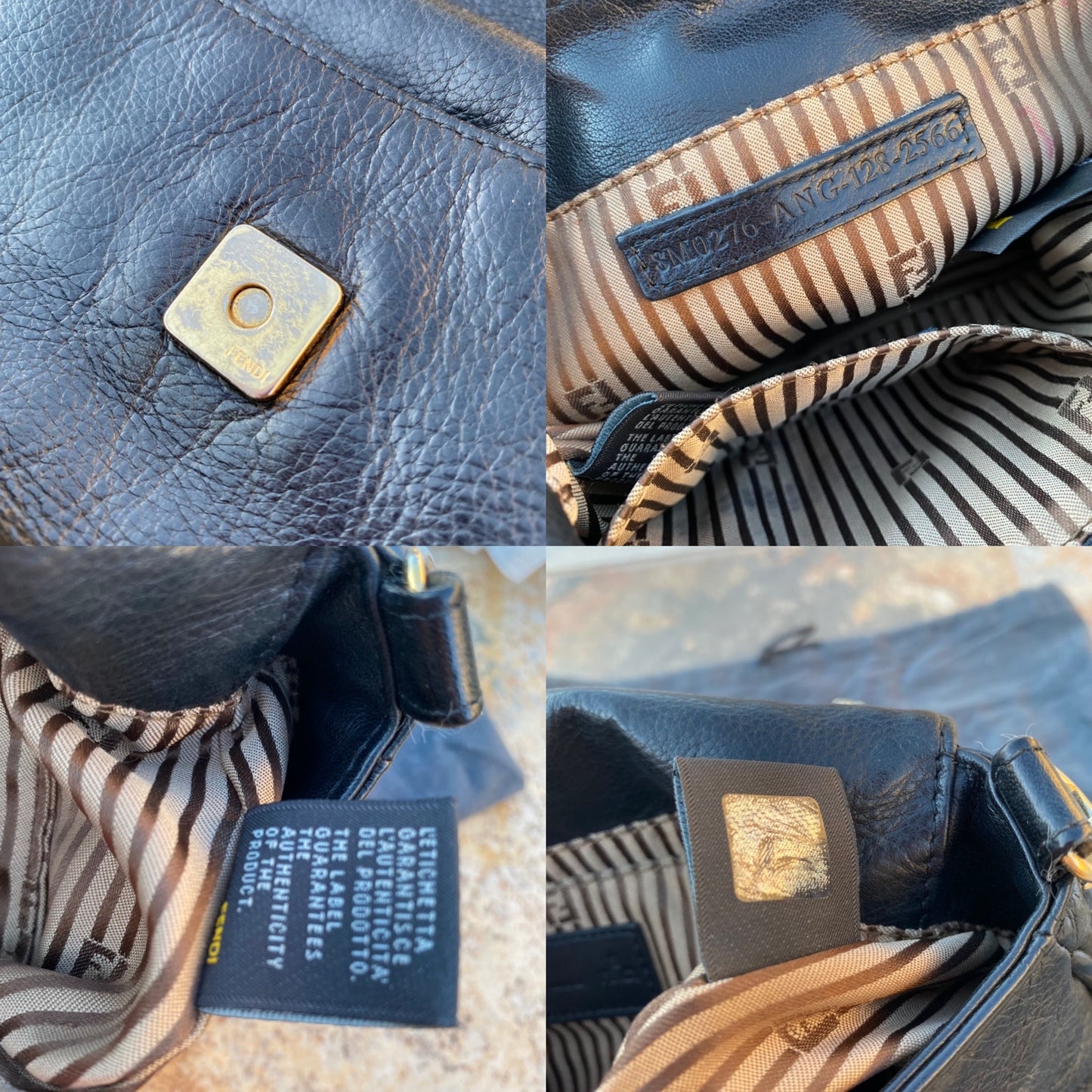 Fendi Fendista Pochette Leather Crossbody Bag