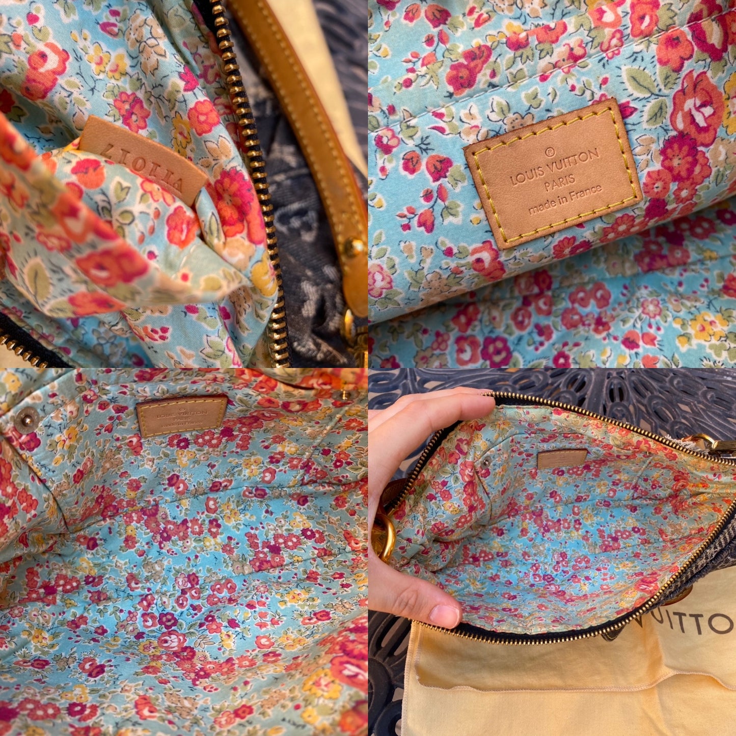 Louis Vuitton Denim Patchwork Pouchy Shoulder Bag