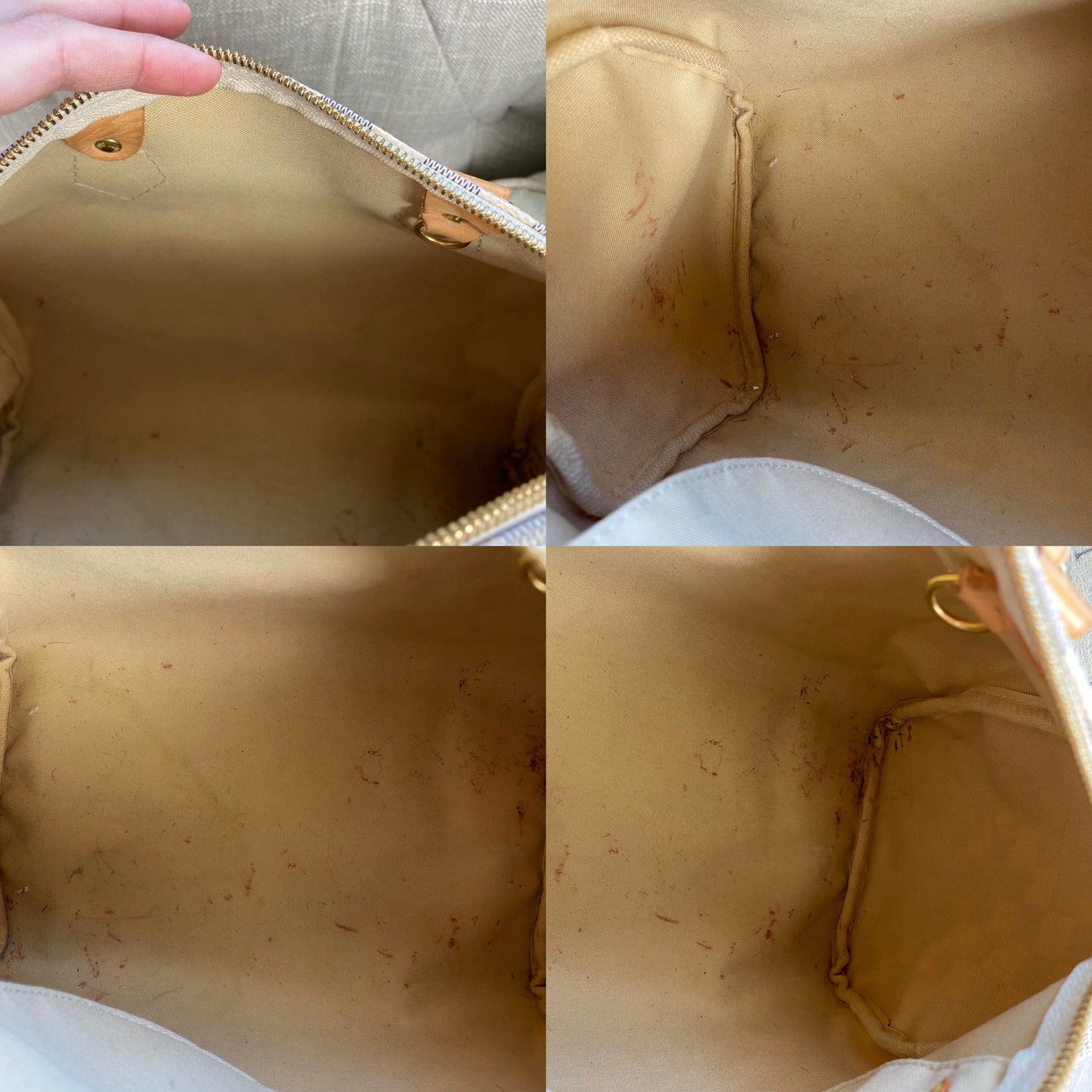 Louis Vuitton Azur Speedy 30 Satchel