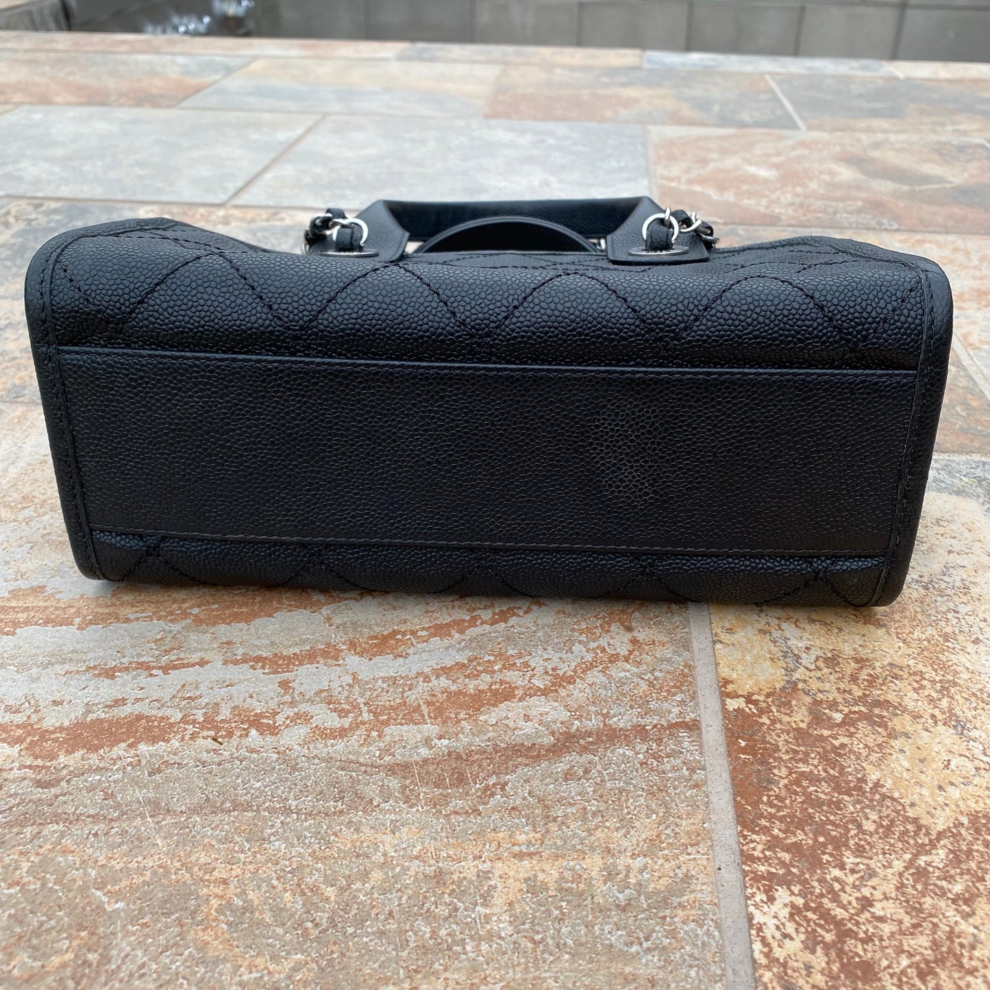 Chanel Small Deauville Caviar Bowling Bag