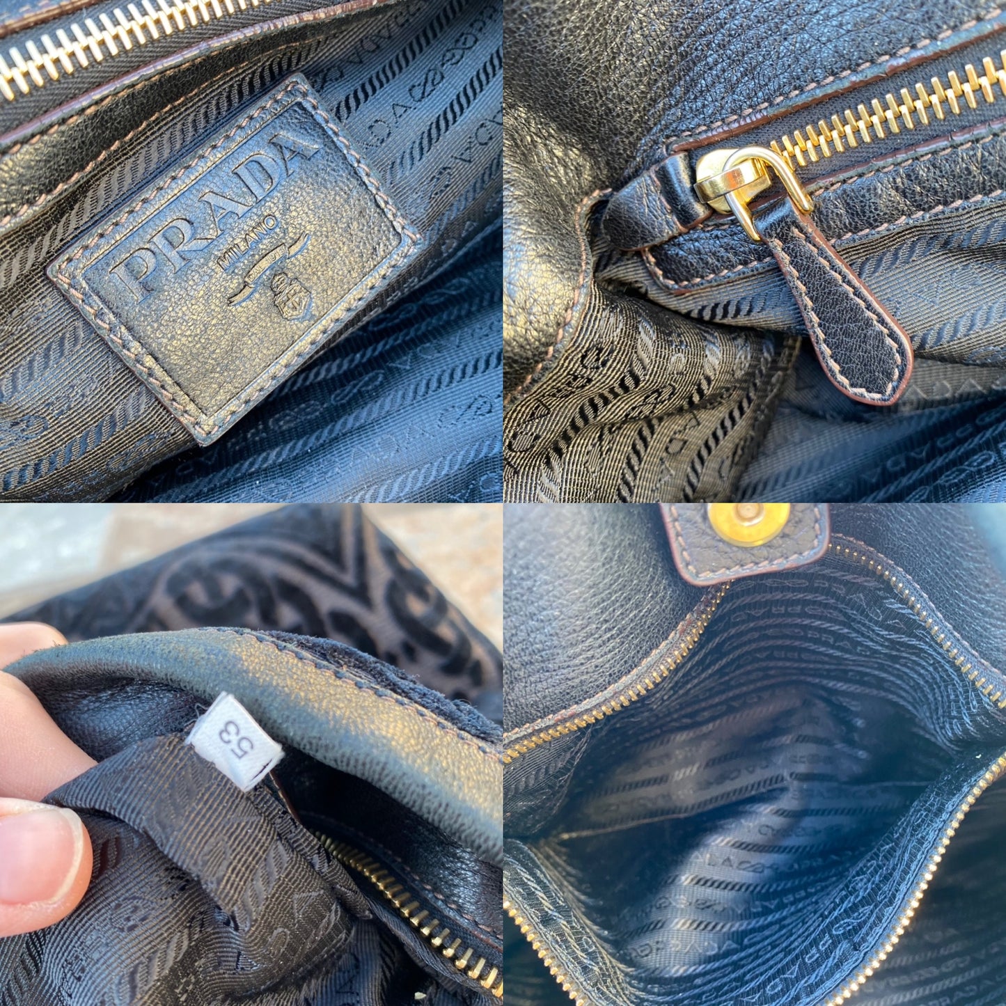 Prada Velluto Jacquard Hobo Shoulder Bag