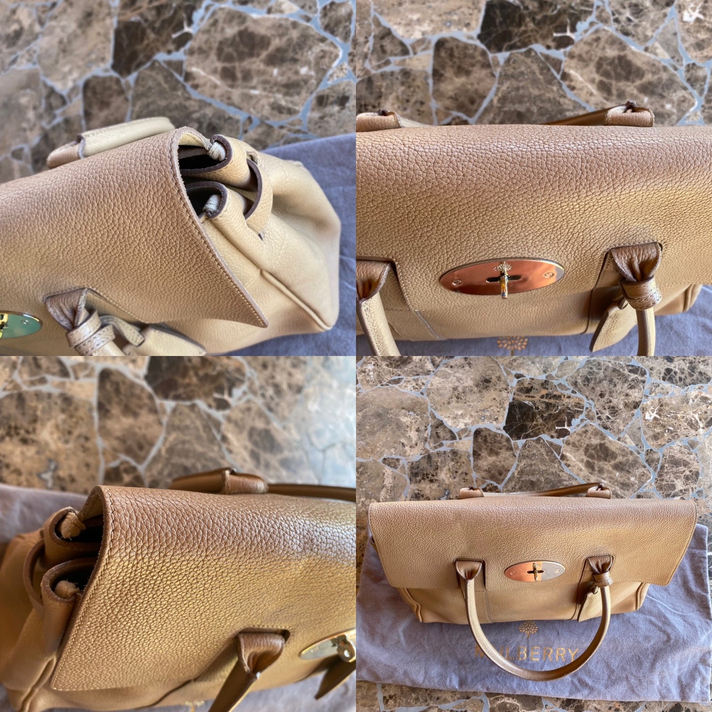 Mulberry Natural Grain Calfskin Leather Bayswater